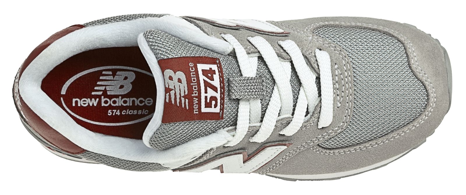 New Balance 574, Grey with Red