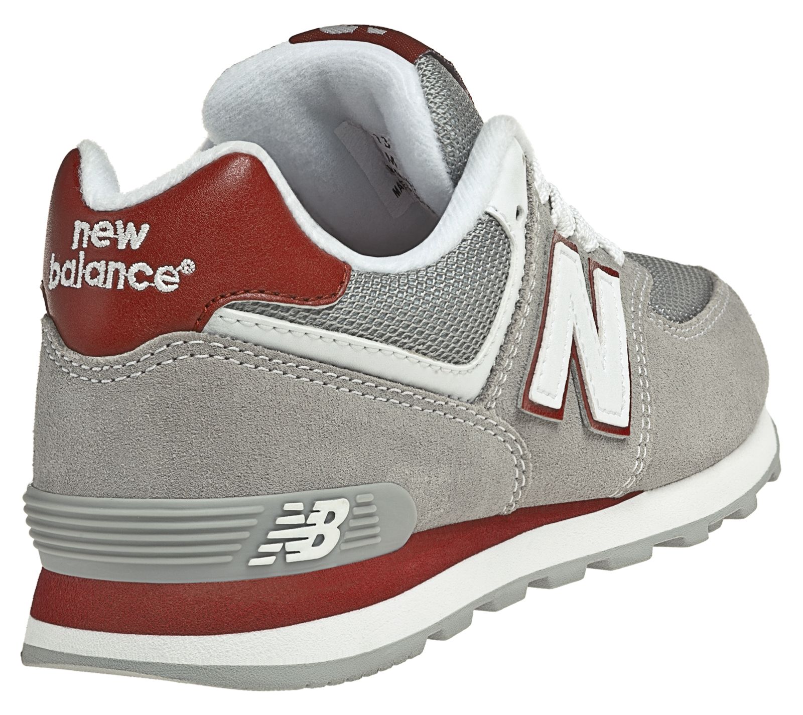 New Balance 574, Grey with Red