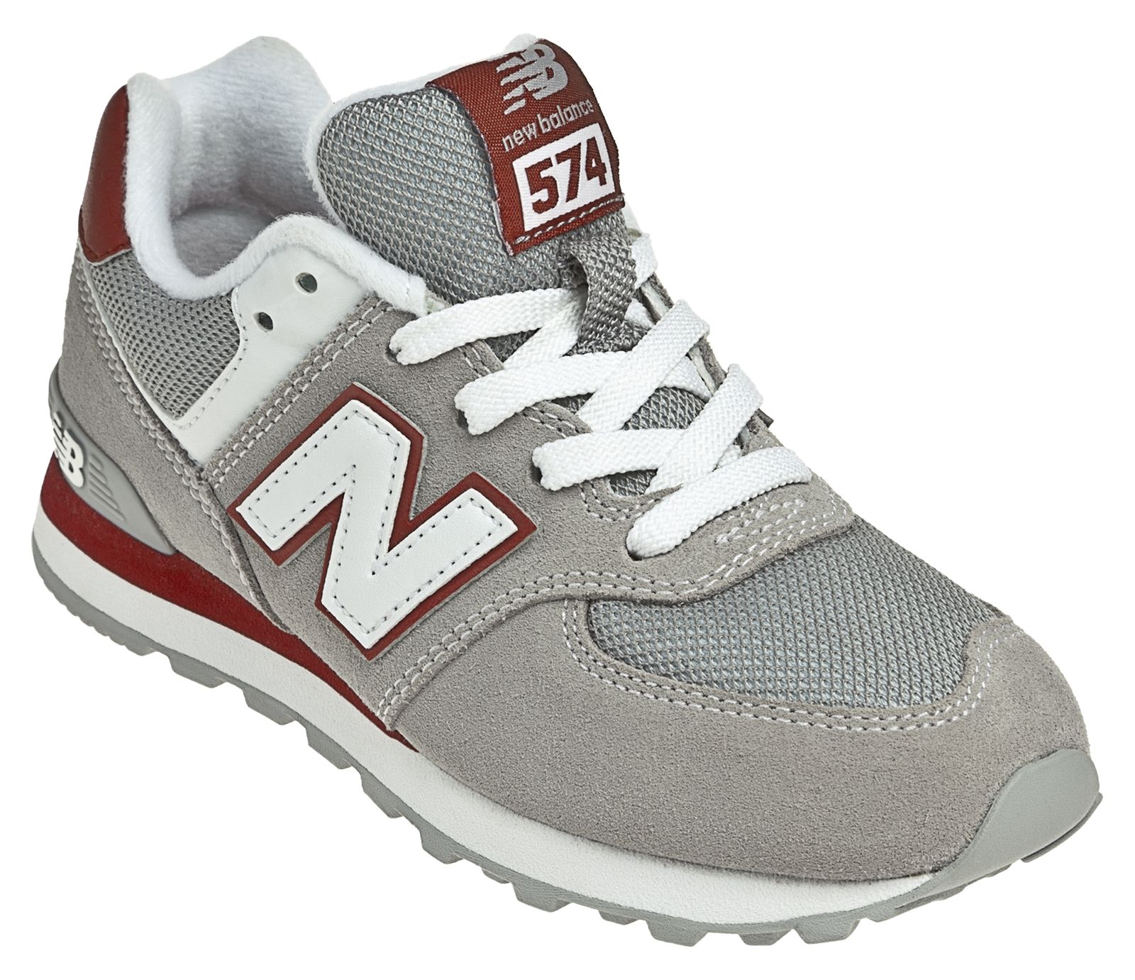 New Balance 574, Grey with Red
