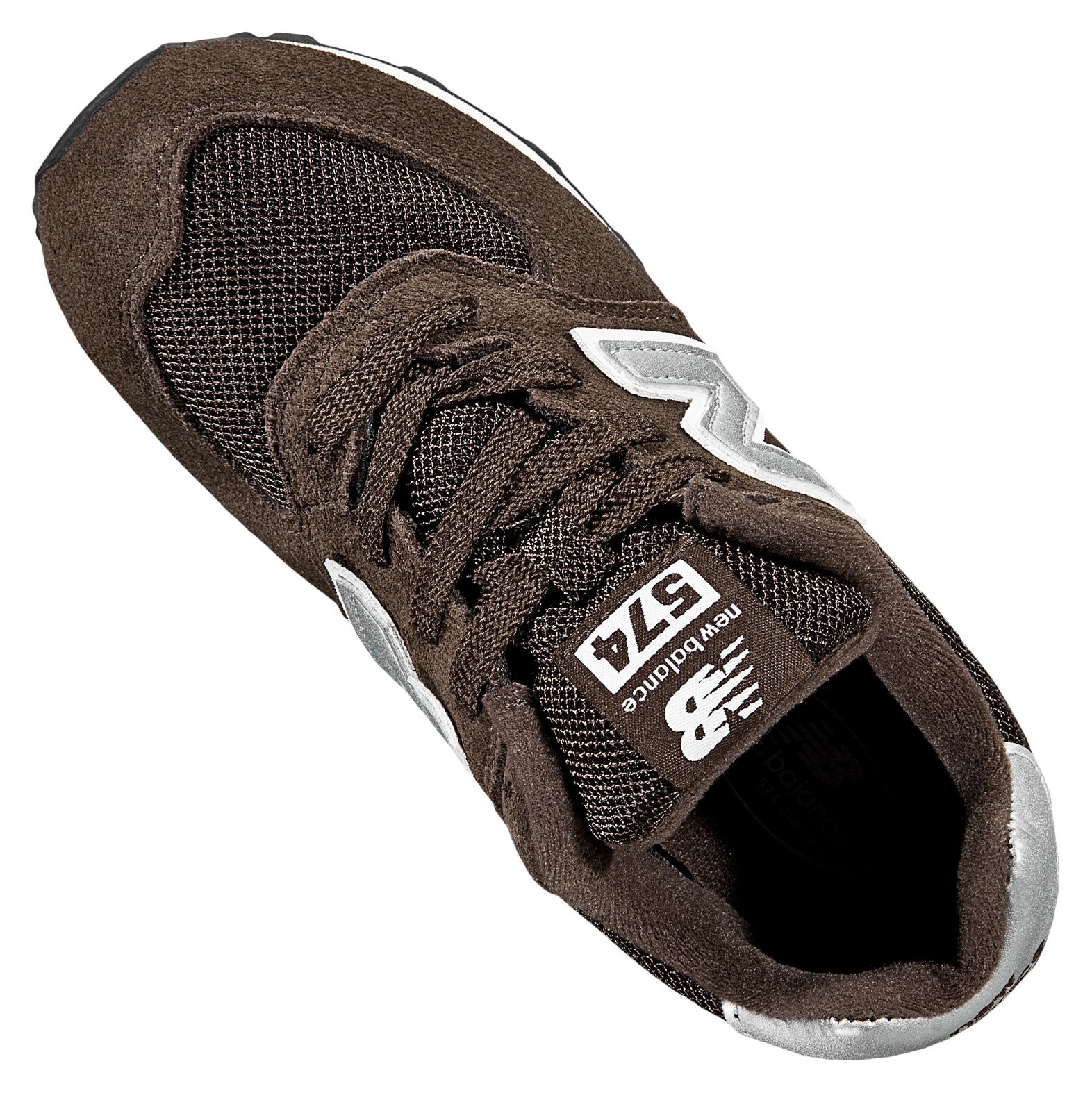 New Balance 574, Brown with Silver