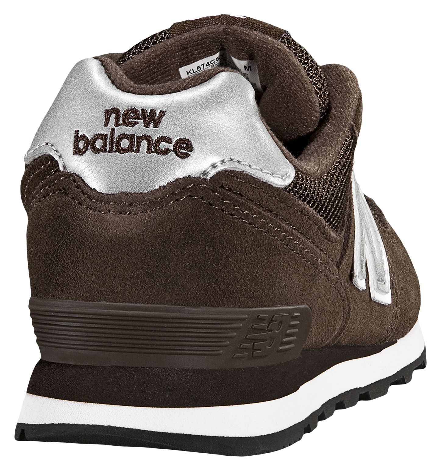 New Balance 574, Brown with Silver