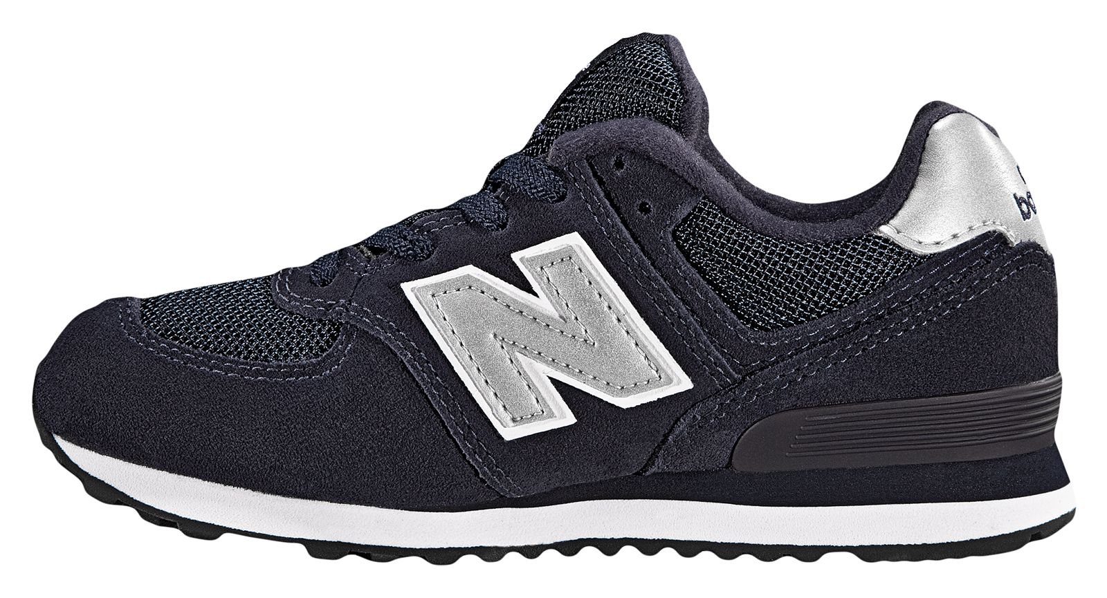 New Balance 574, Navy with Silver