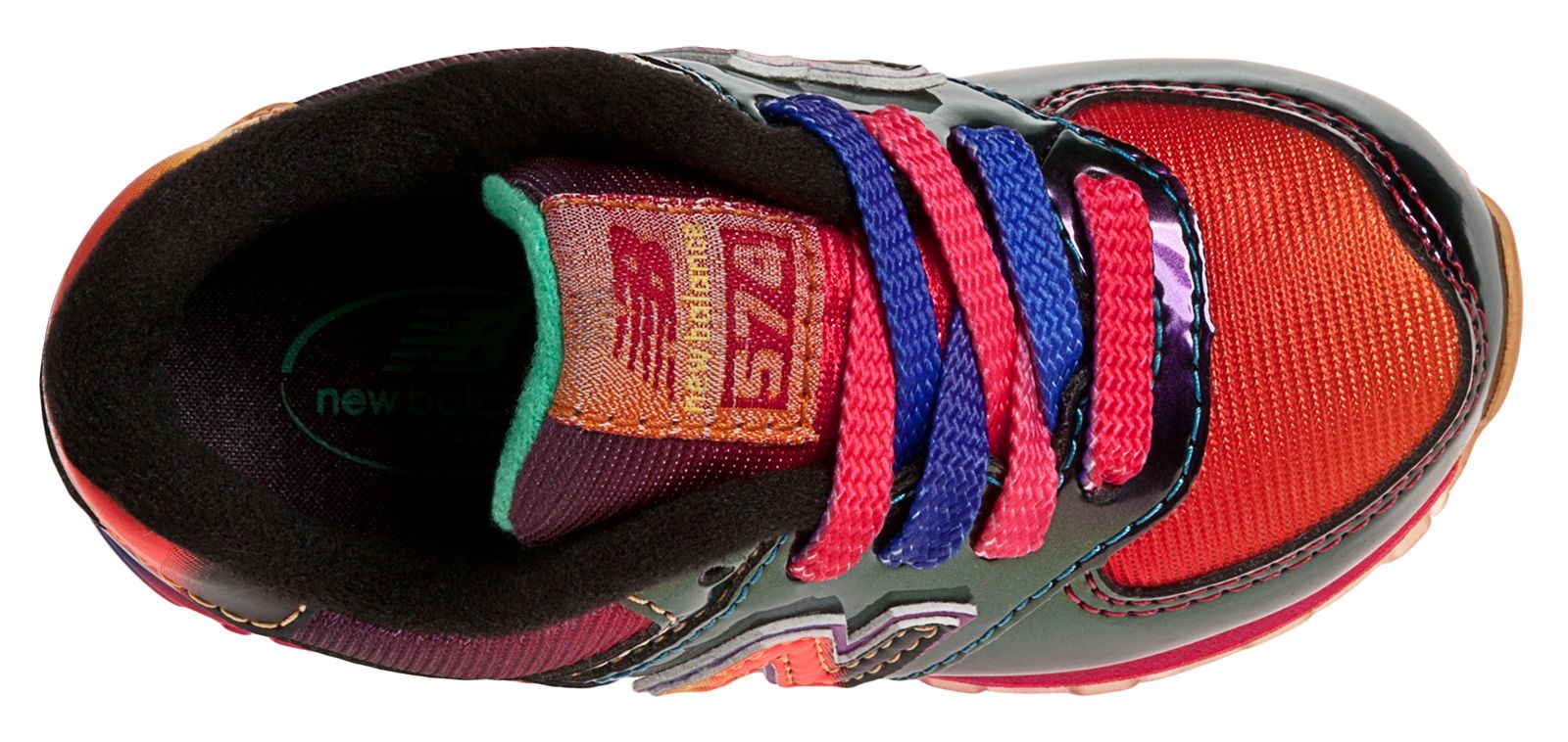 Rainbow 574, Black with Race Red &amp; Neon Blue