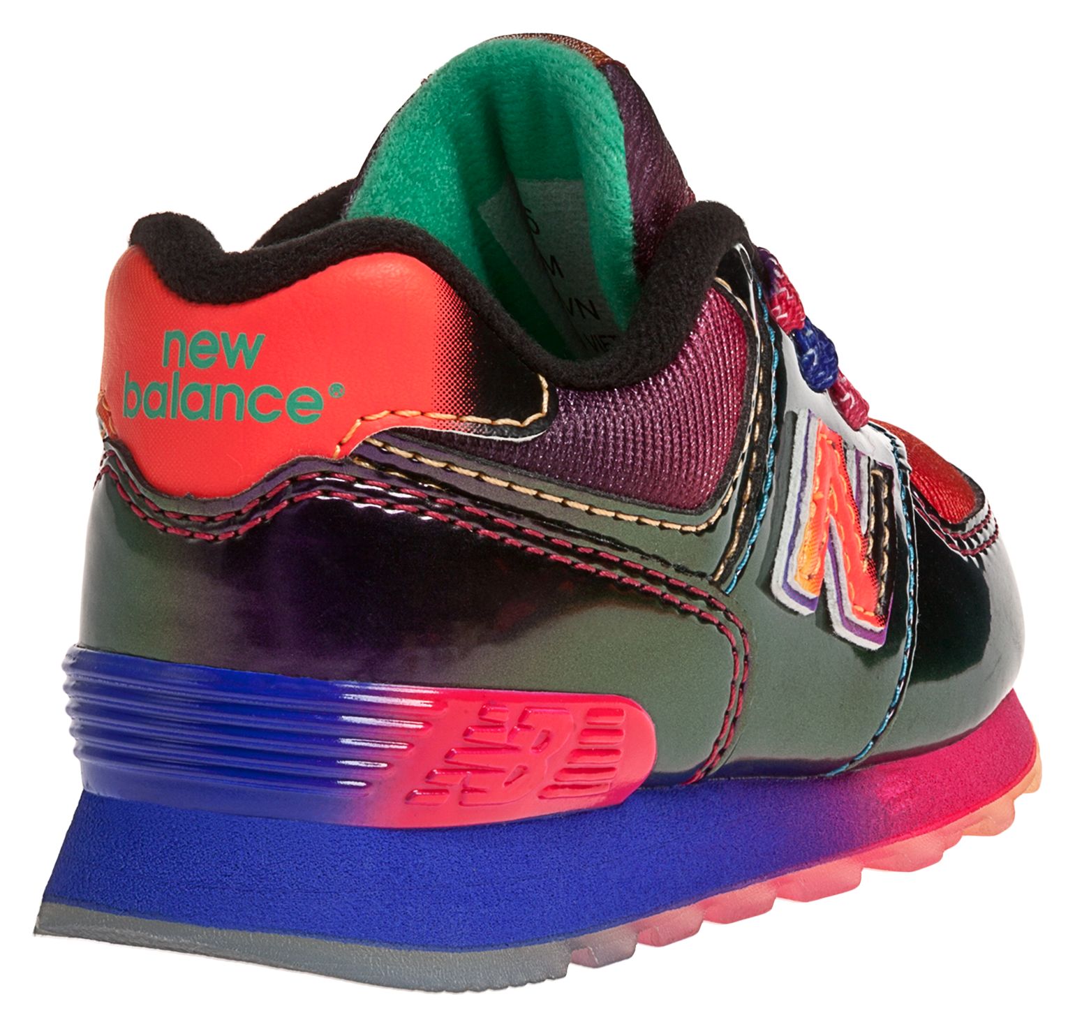 Rainbow 574, Black with Race Red &amp; Neon Blue