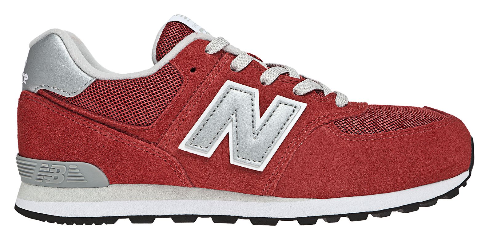 New Balance 574, Red with Silver