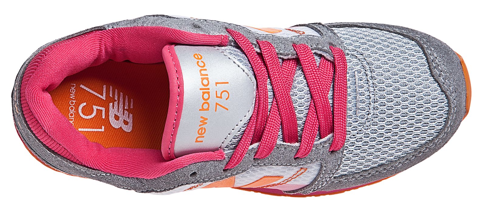 New Balance 751, Grey with Pink &amp; Orange