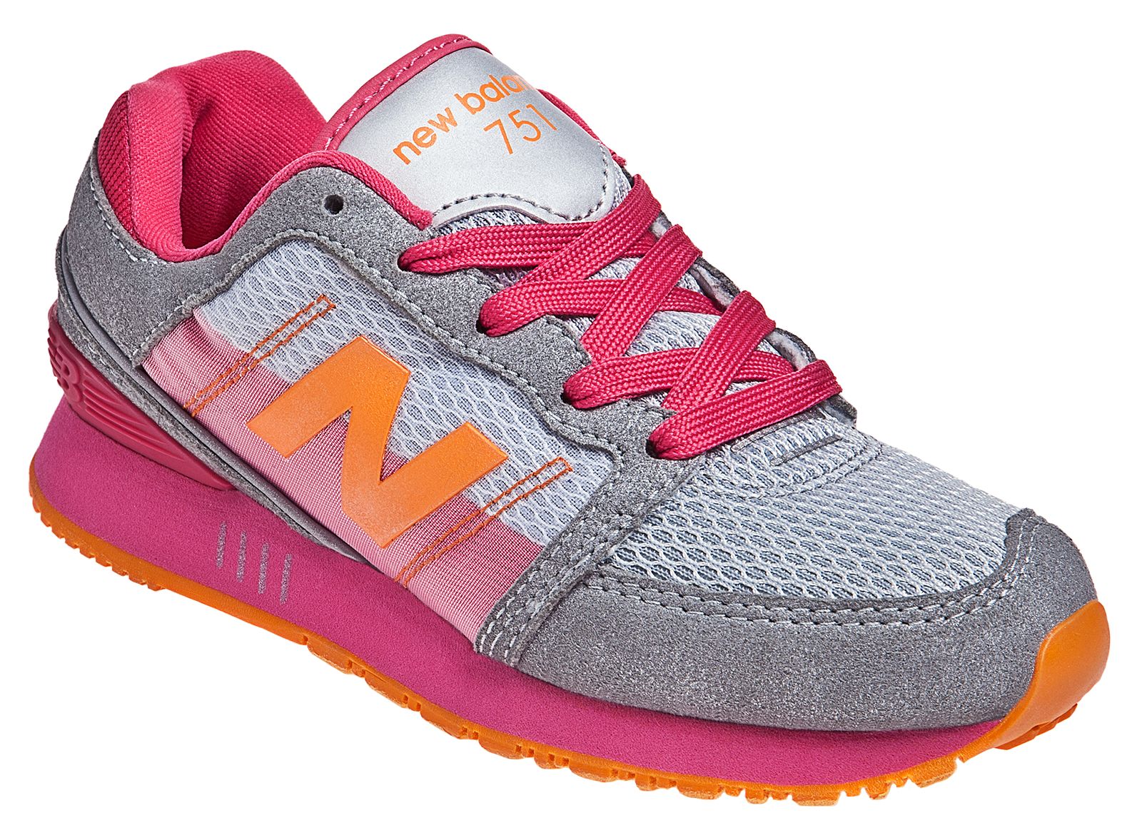 New Balance 751, Grey with Pink &amp; Orange