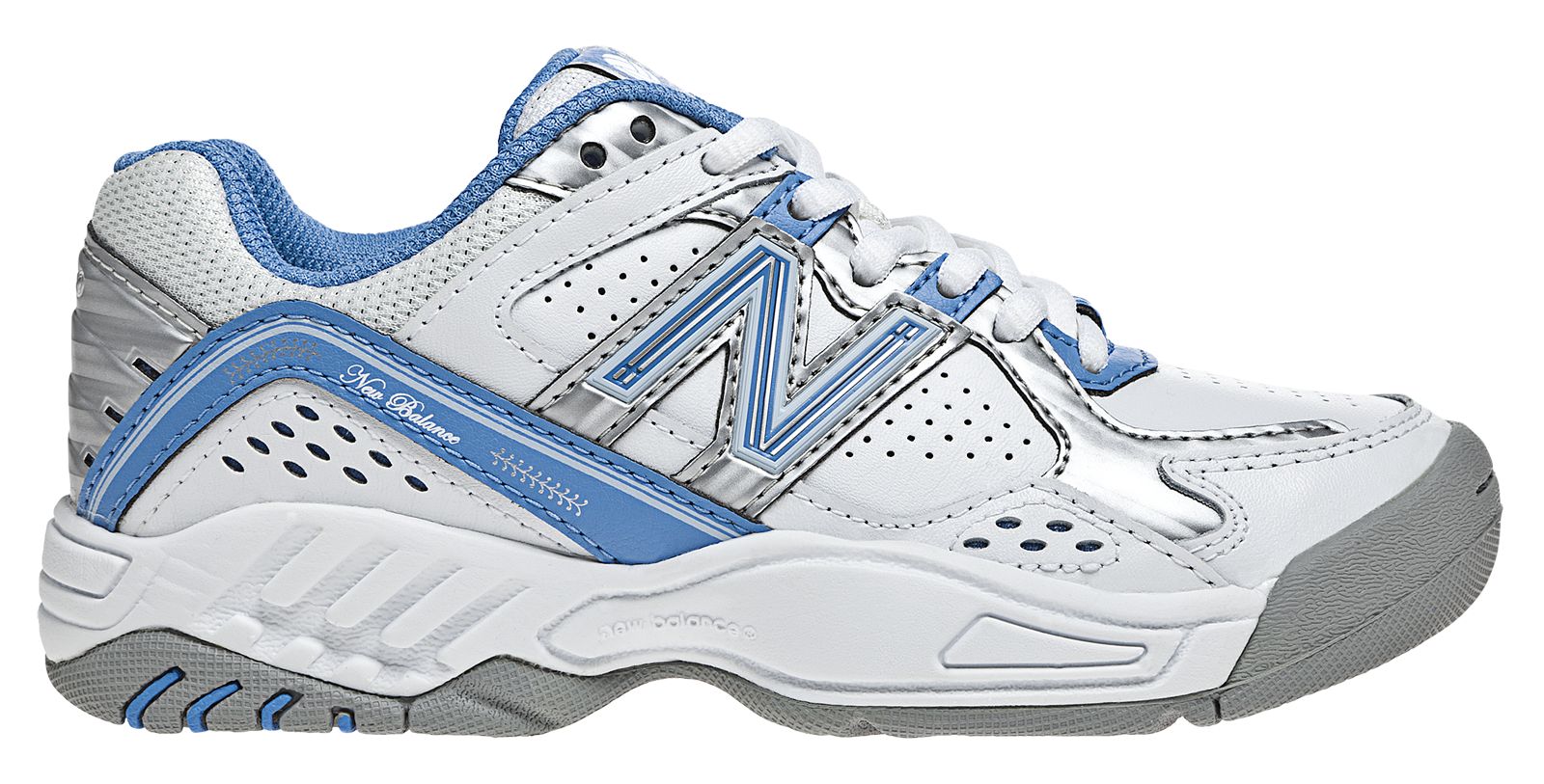 New Balance 1100, White with Carolina Blue & Grey