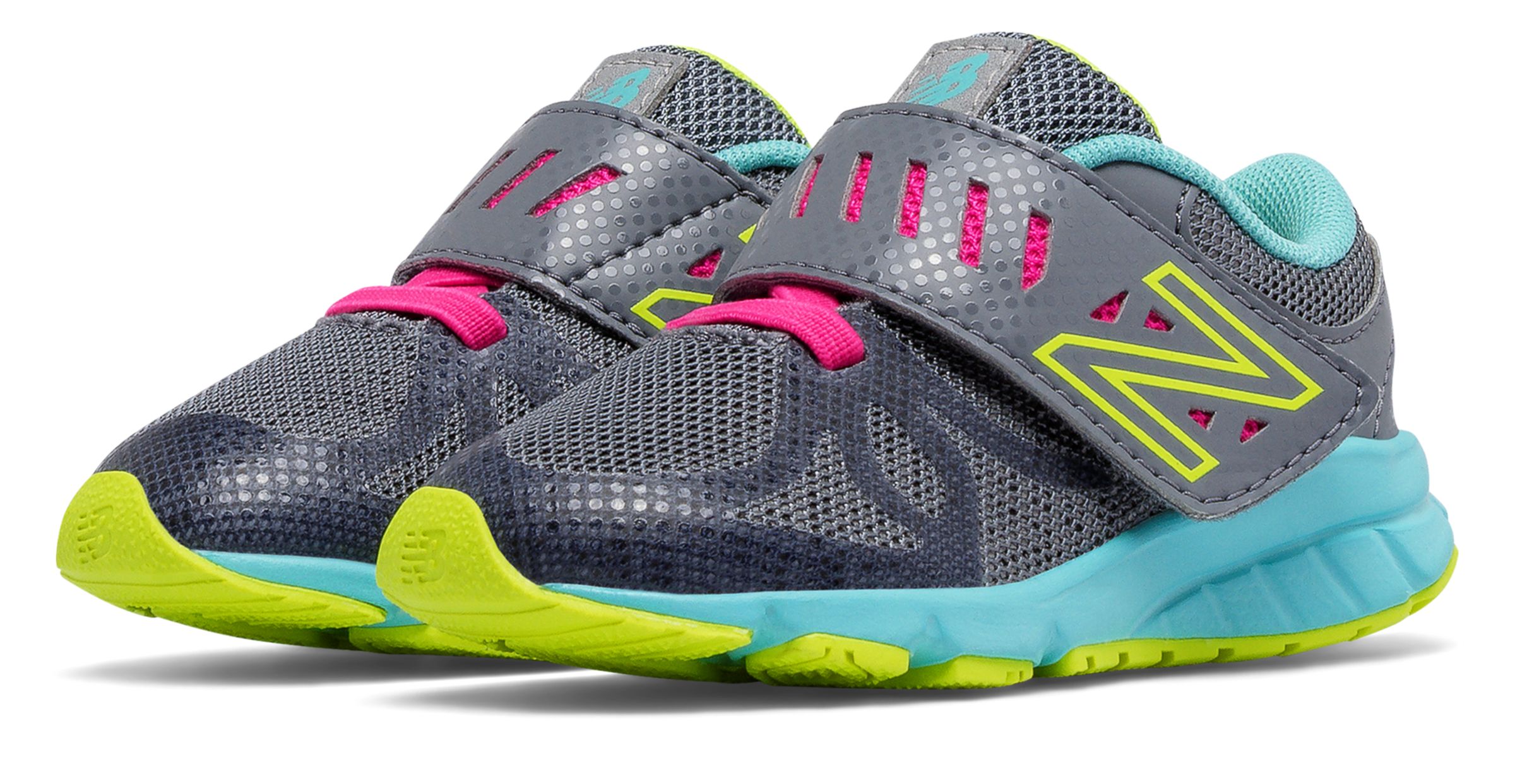 New Balance Hook And Loop 200 Infant Girls Shoes Grey