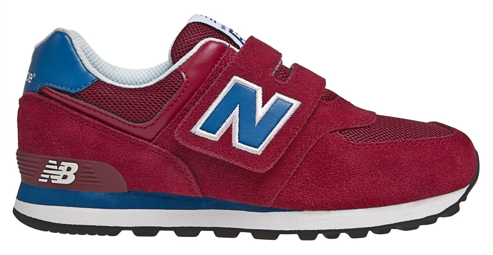 New Balance 574, Red with Classic Blue & White