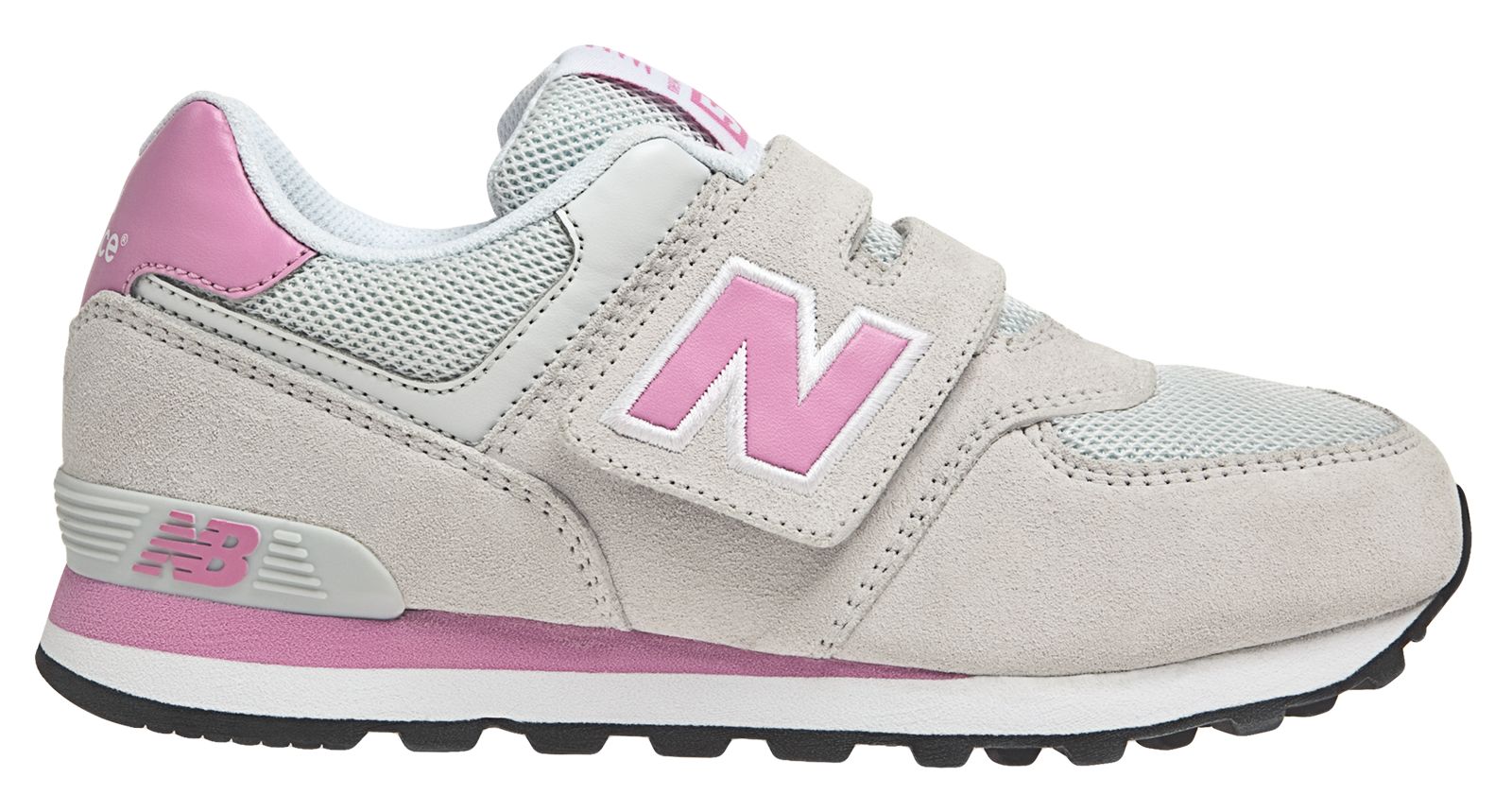 New Balance 574, White with Pink