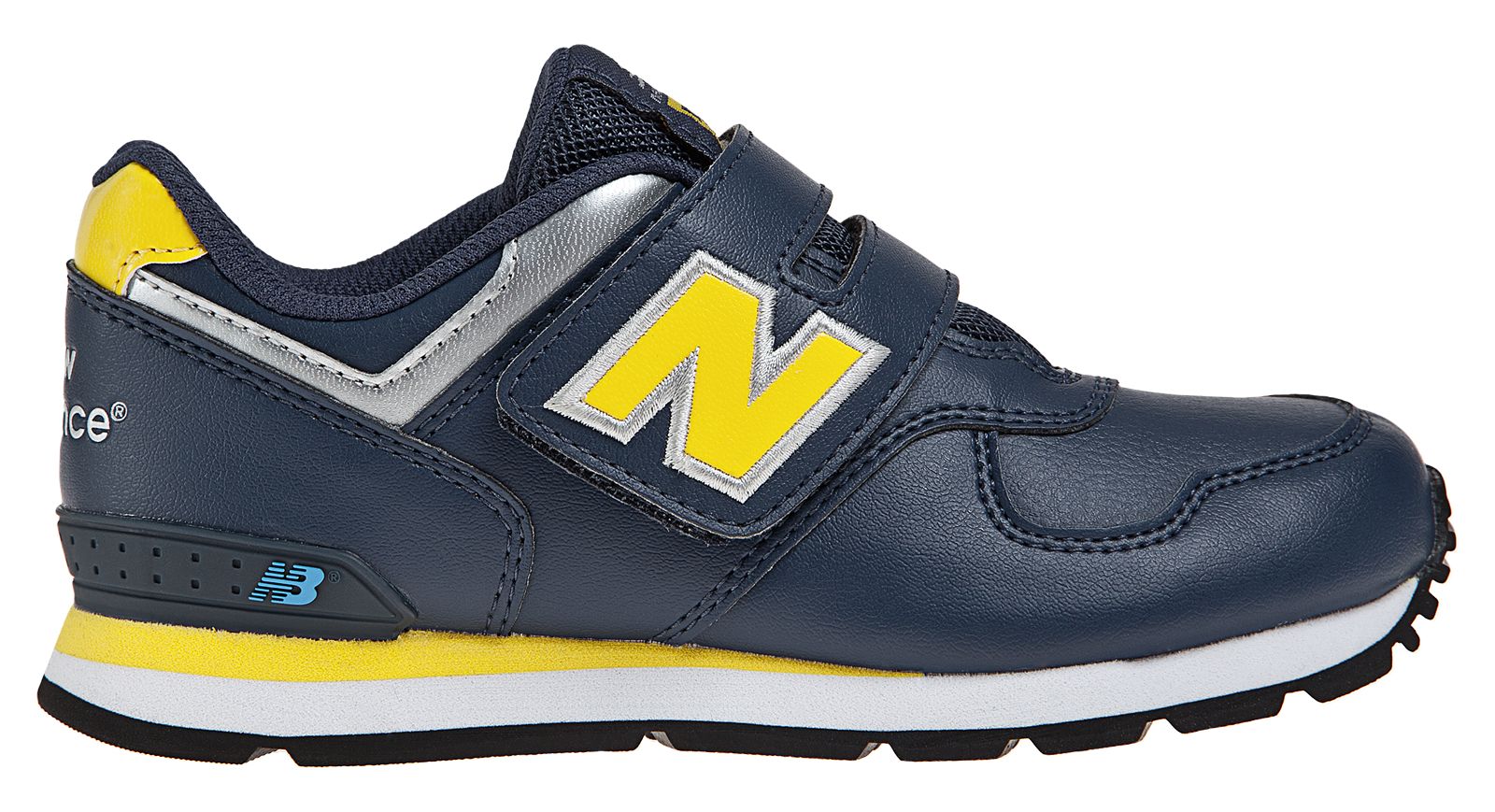 New Balance 584, Navy with Yellow