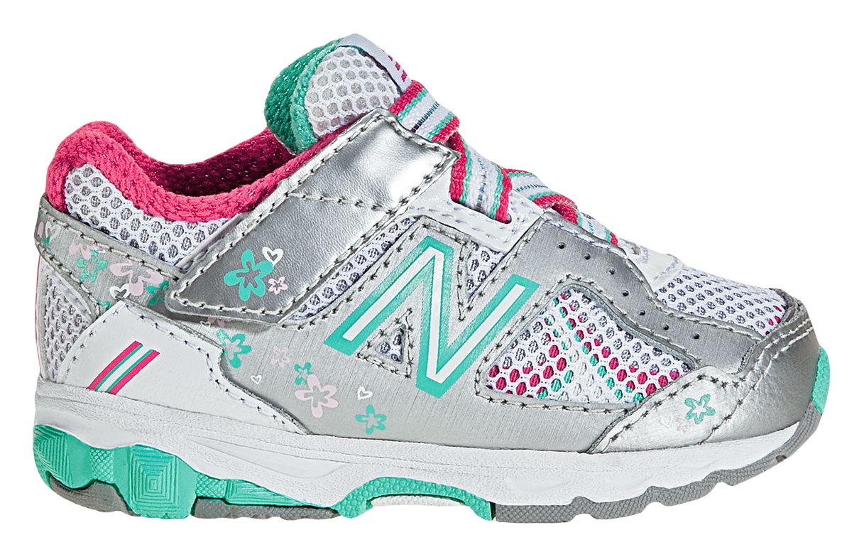 New Balance 688, Silver with Pink & Teal