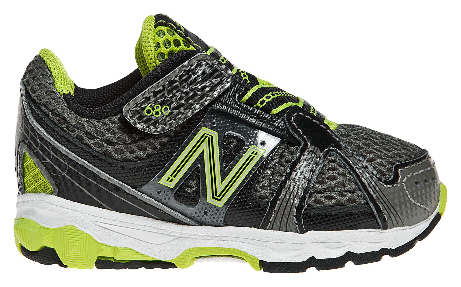 New Balance 689, Black with Green & Silver