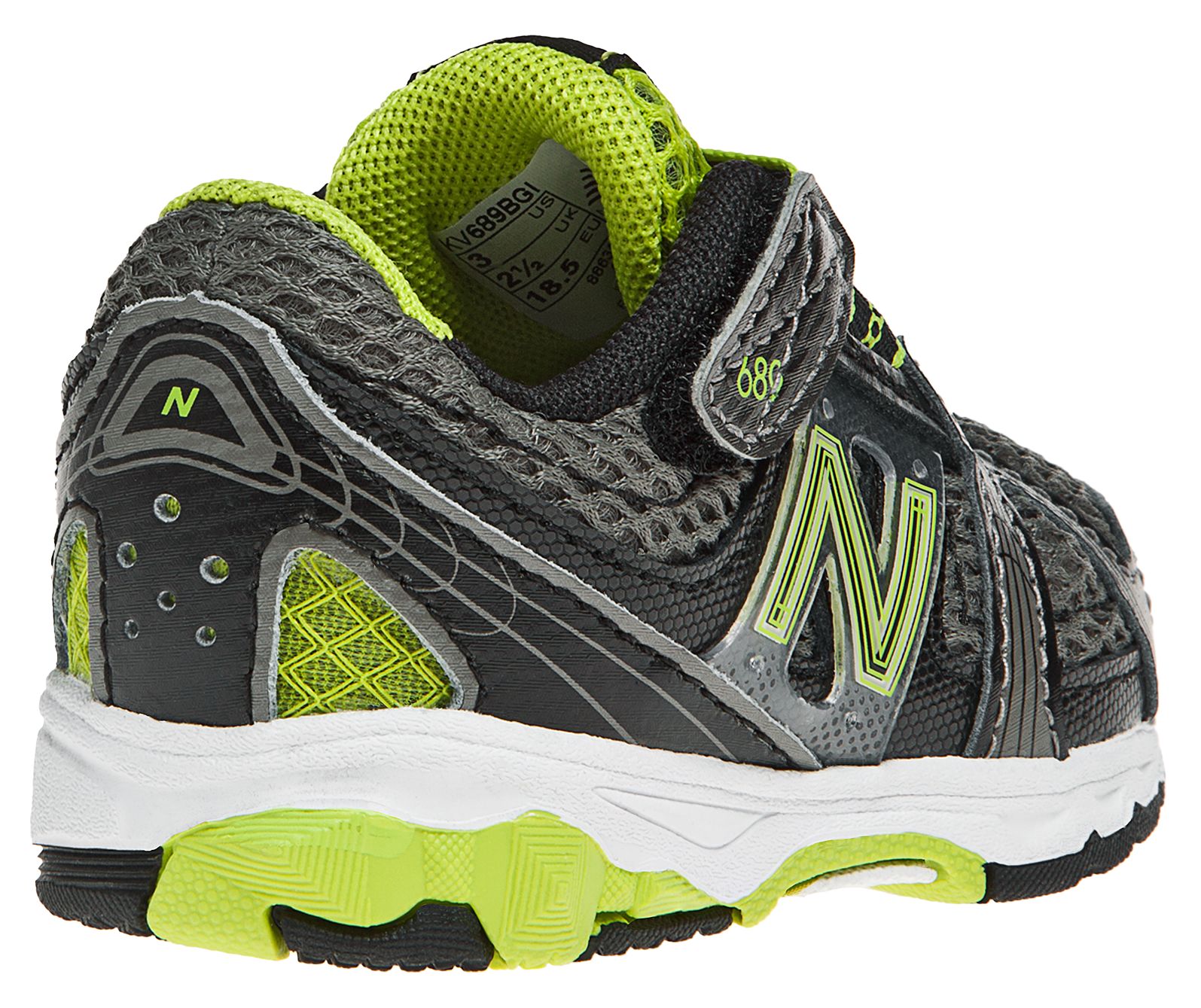 New Balance 689, Black with Green &amp; Silver