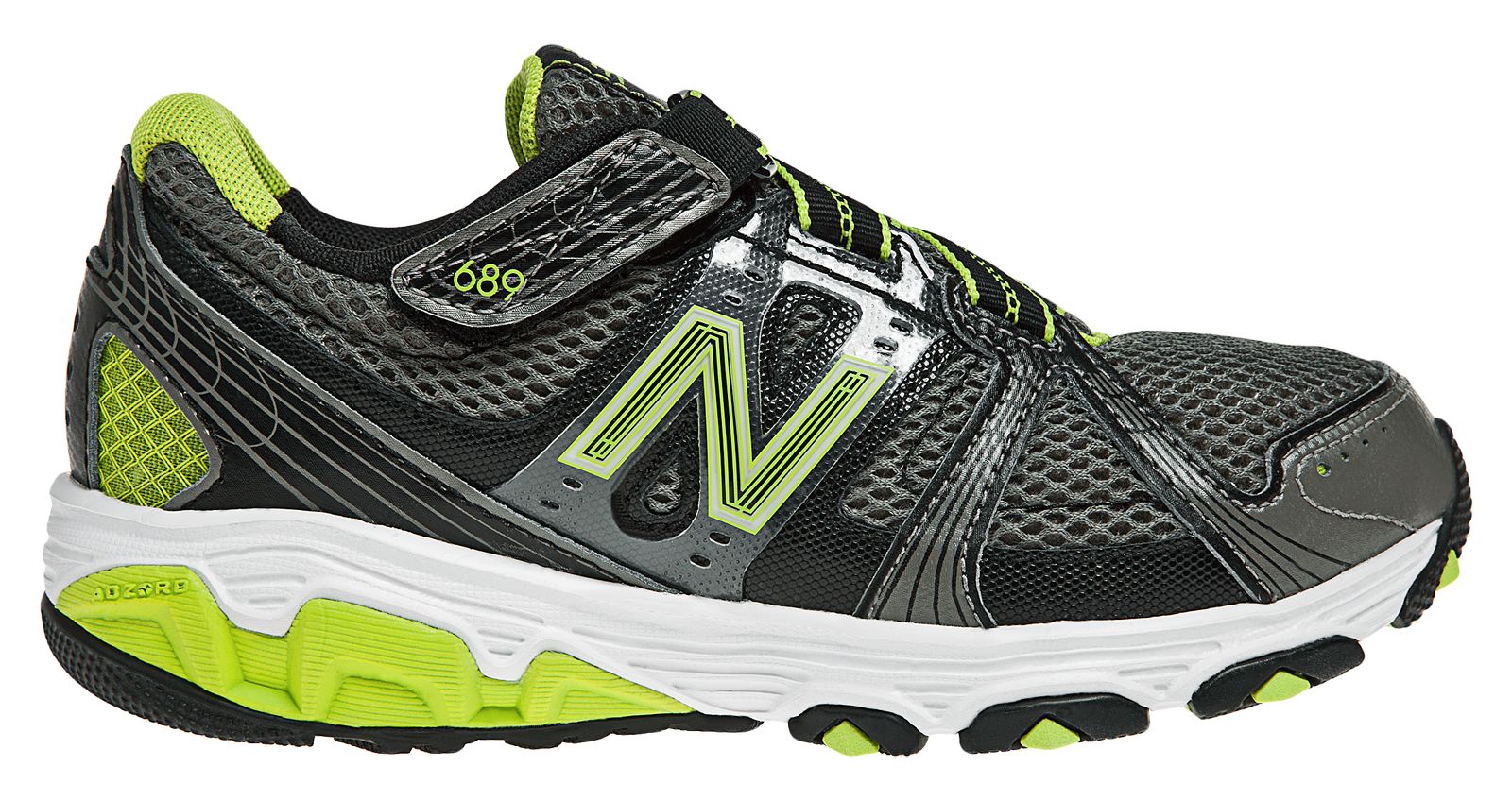 New Balance 689, Black with Green & Silver