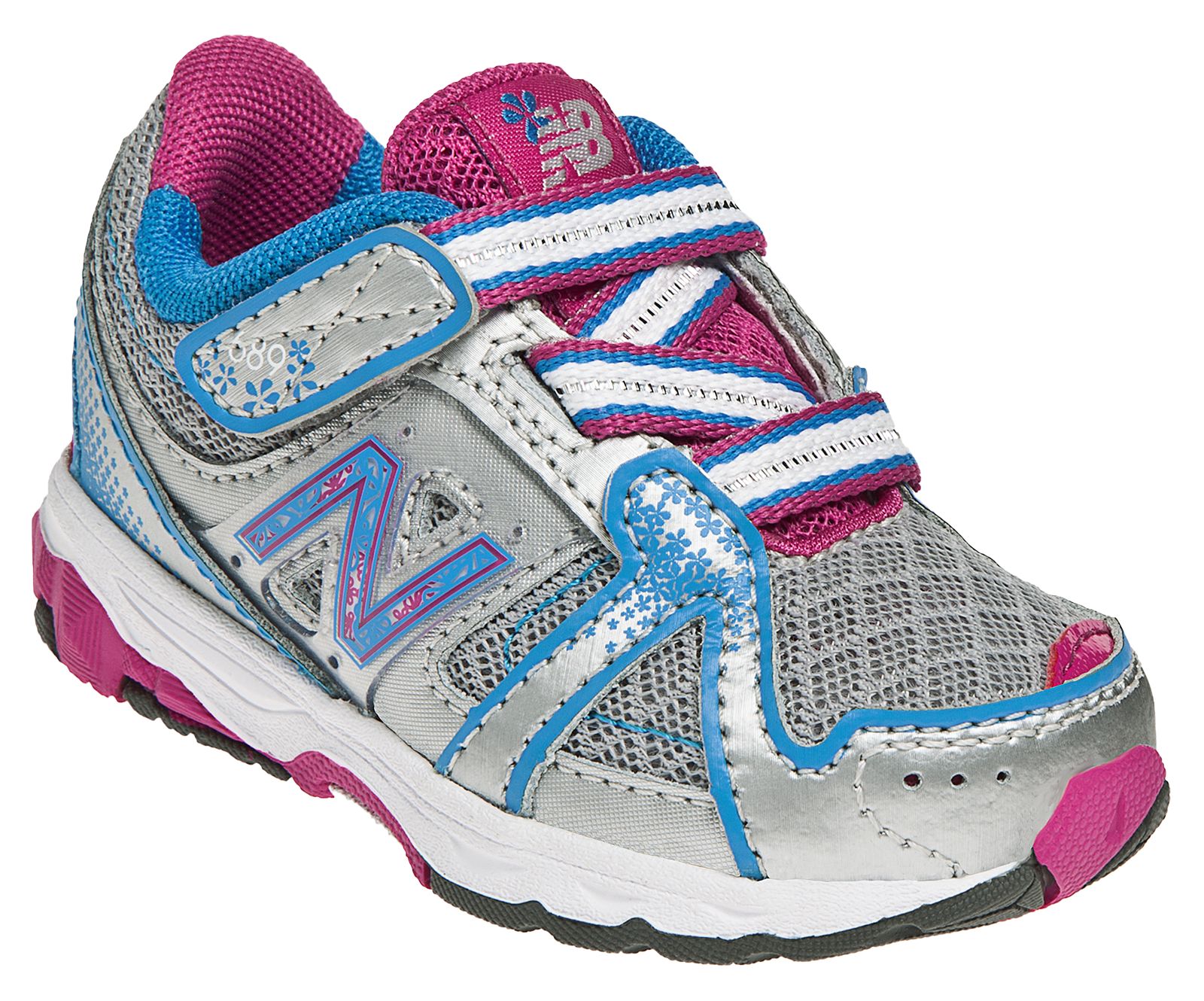 New Balance 689, Silver with Blue Grotto &amp; Purple Cactus Flower