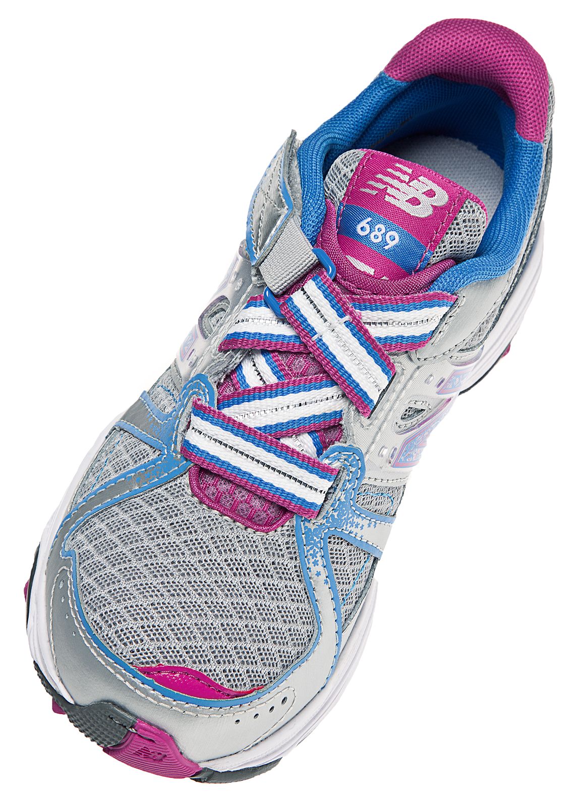 New Balance 689, Silver with Vision Blue &amp; Purple Cactus Flower