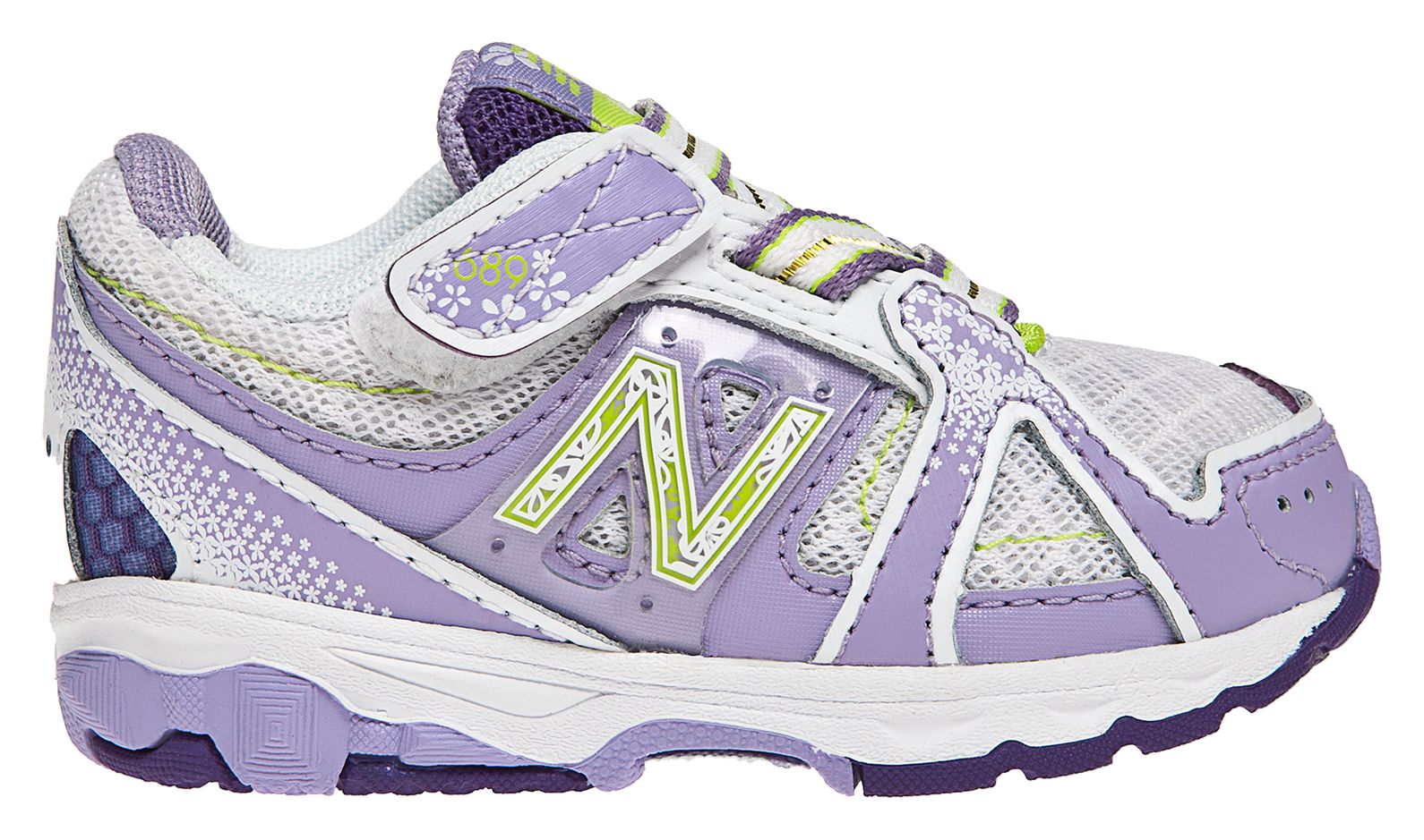 New Balance 689, Silver with Baja Blue & Fluorescent Lime