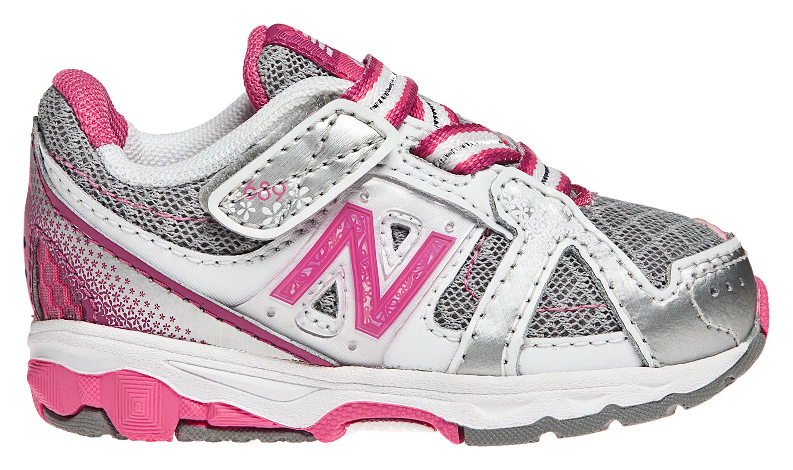 New Balance 689, Silver with Raspberry
