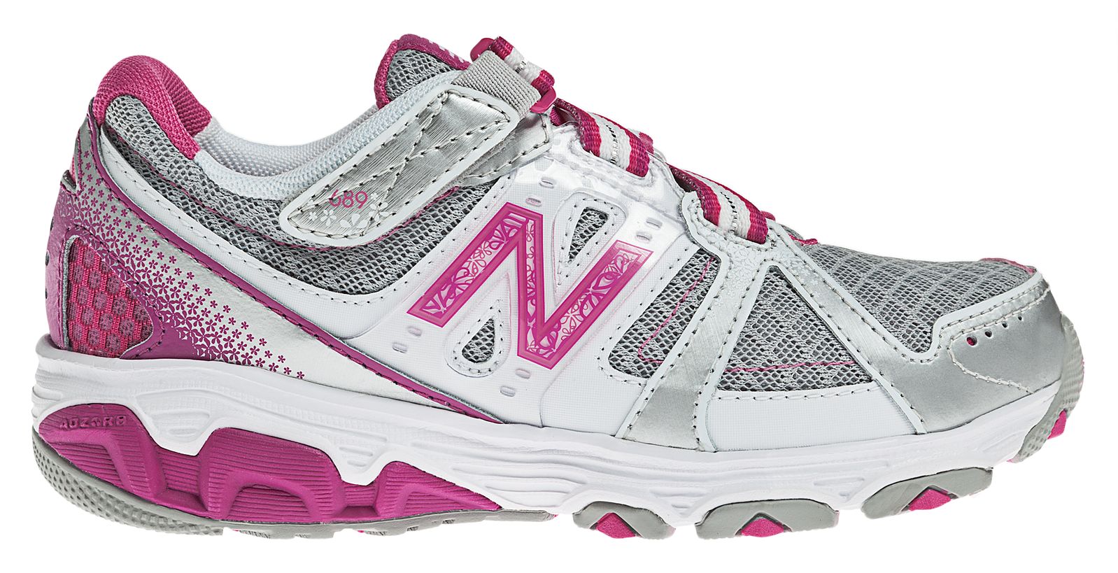 New Balance 689, Silver with Raspberry