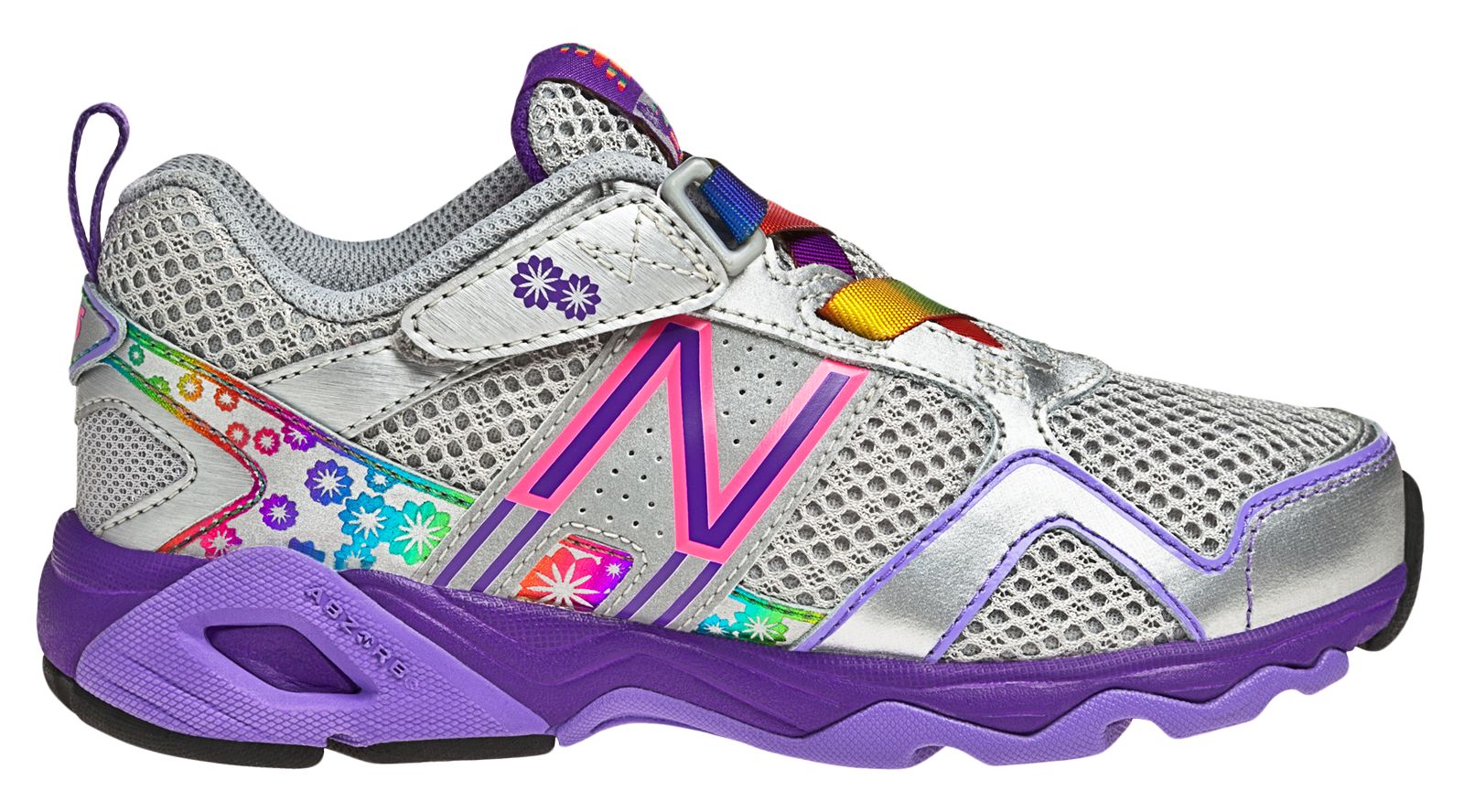 New Balance 695, Silver with Neon Pink & Purple