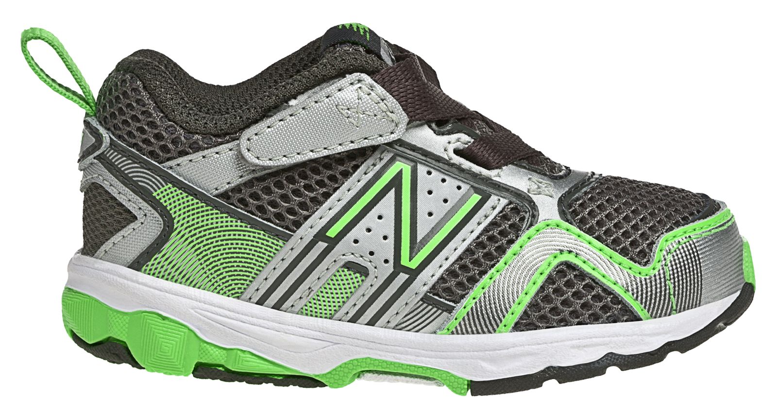 New Balance 695, Silver with Neon Green & Dark Grey