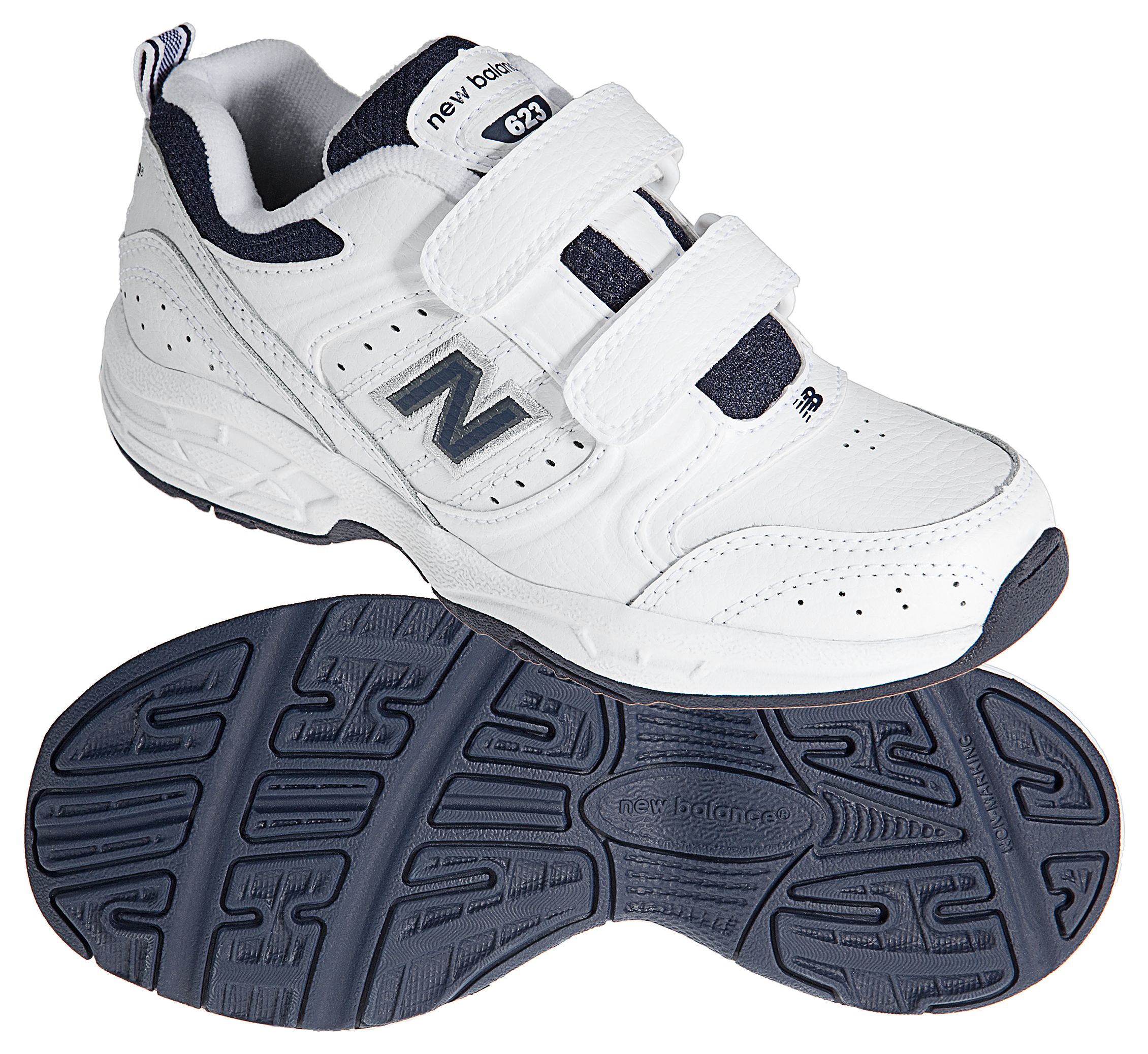 New Balance 623, White with Navy