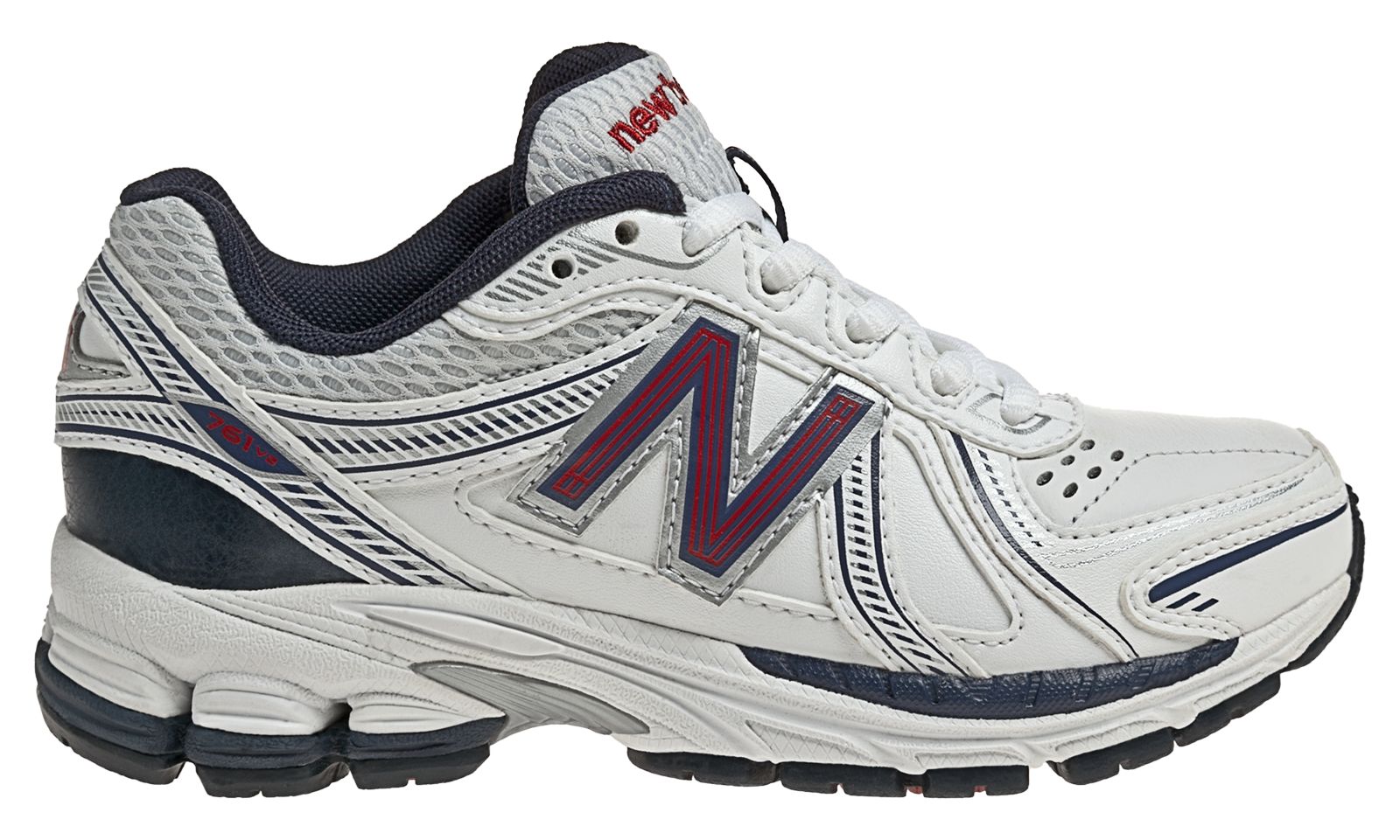 New Balance 761, White with Navy & Red