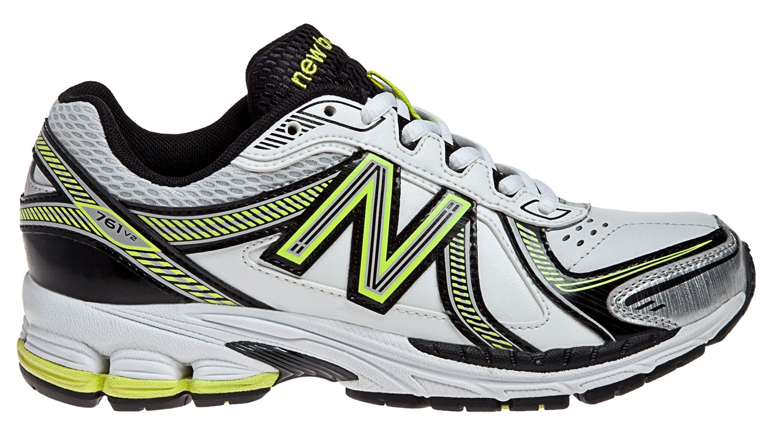 New Balance 761, White with Black & Yellow