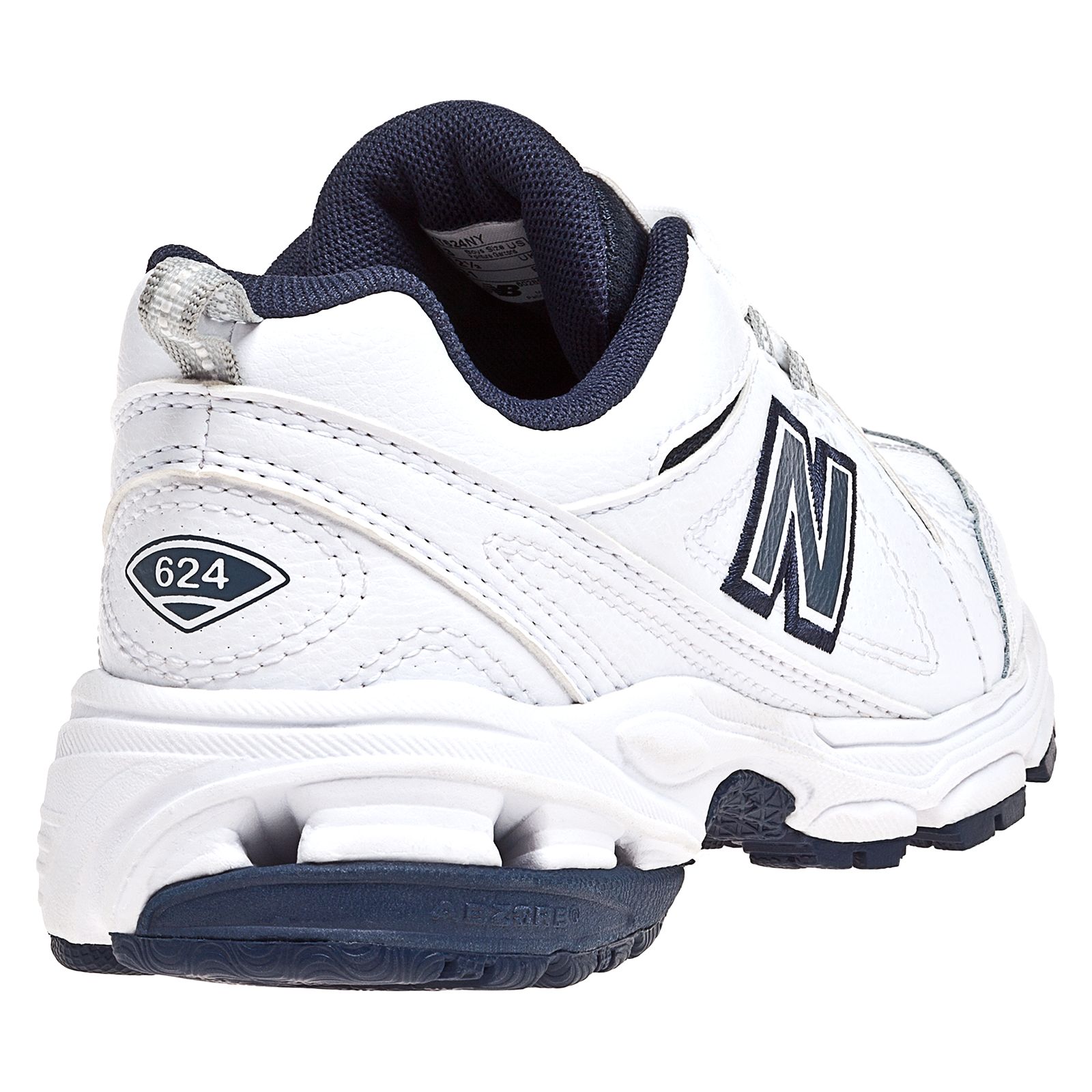 New Balance 624, White with Navy