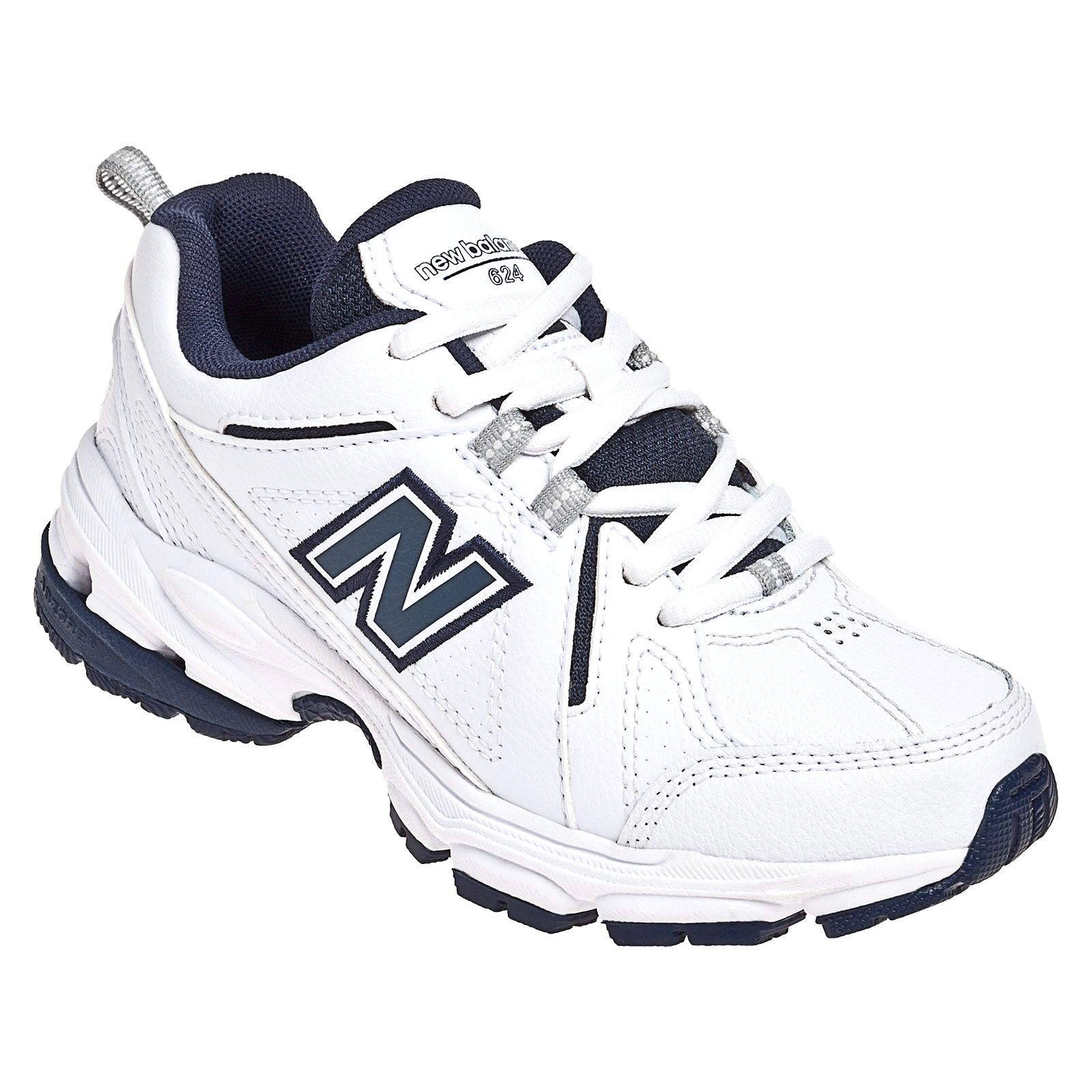 New Balance 624, White with Navy