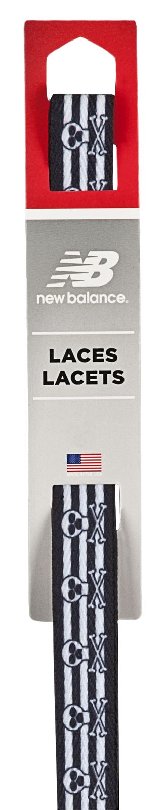 Printed 3/4" Flat Lace, Black with White