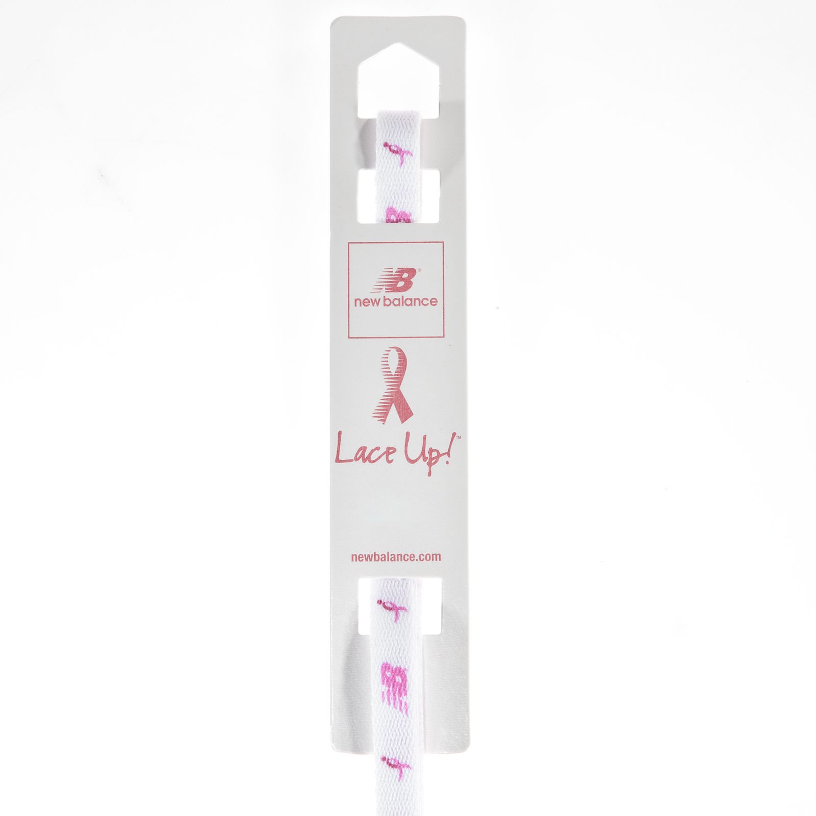 Lace Up For The Cure, White with Pink