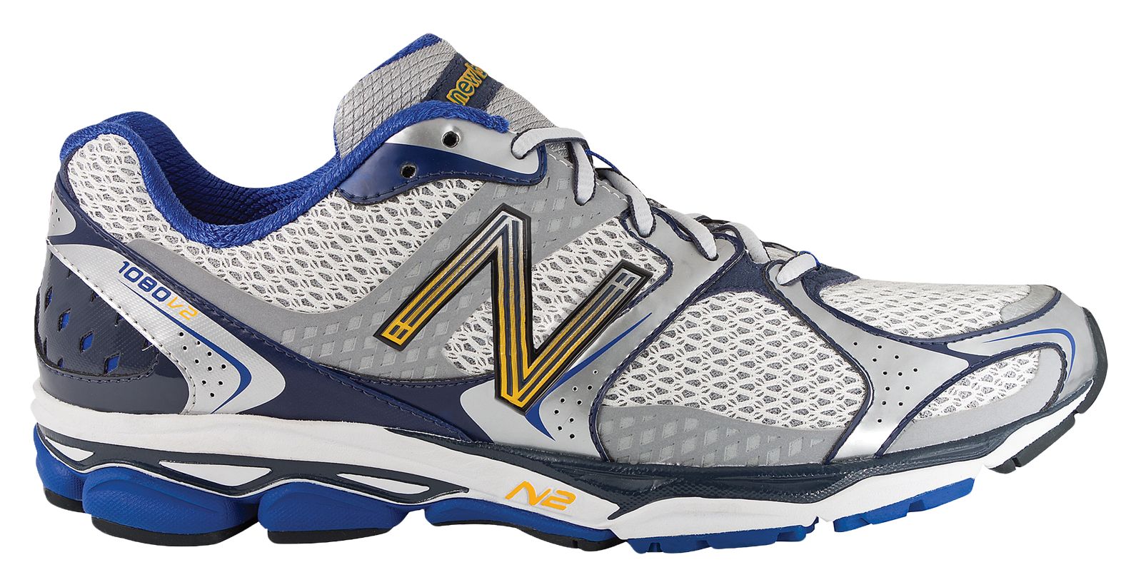 New Balance 1080v2, Silver with Blue