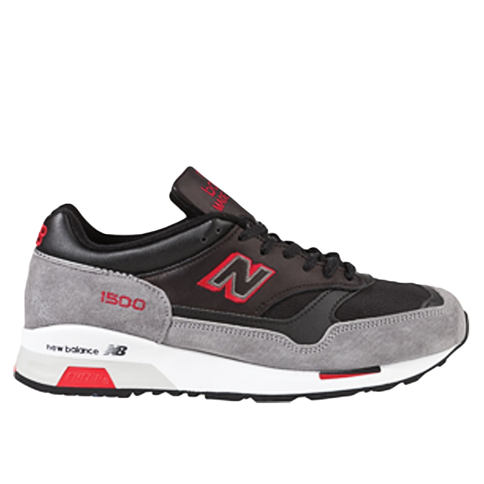 New Balance 1500, Black with Grey & Really Red