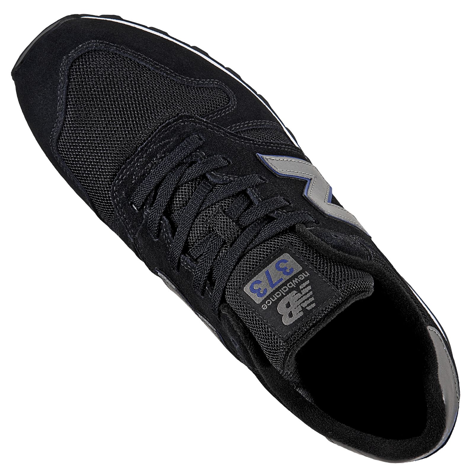 New Balance 373, Black with Silver &amp; Blue