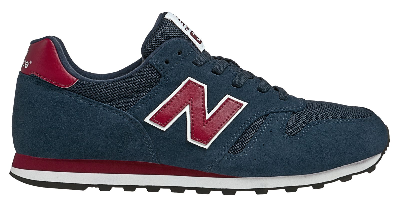 New Balance 373, Navy with Red