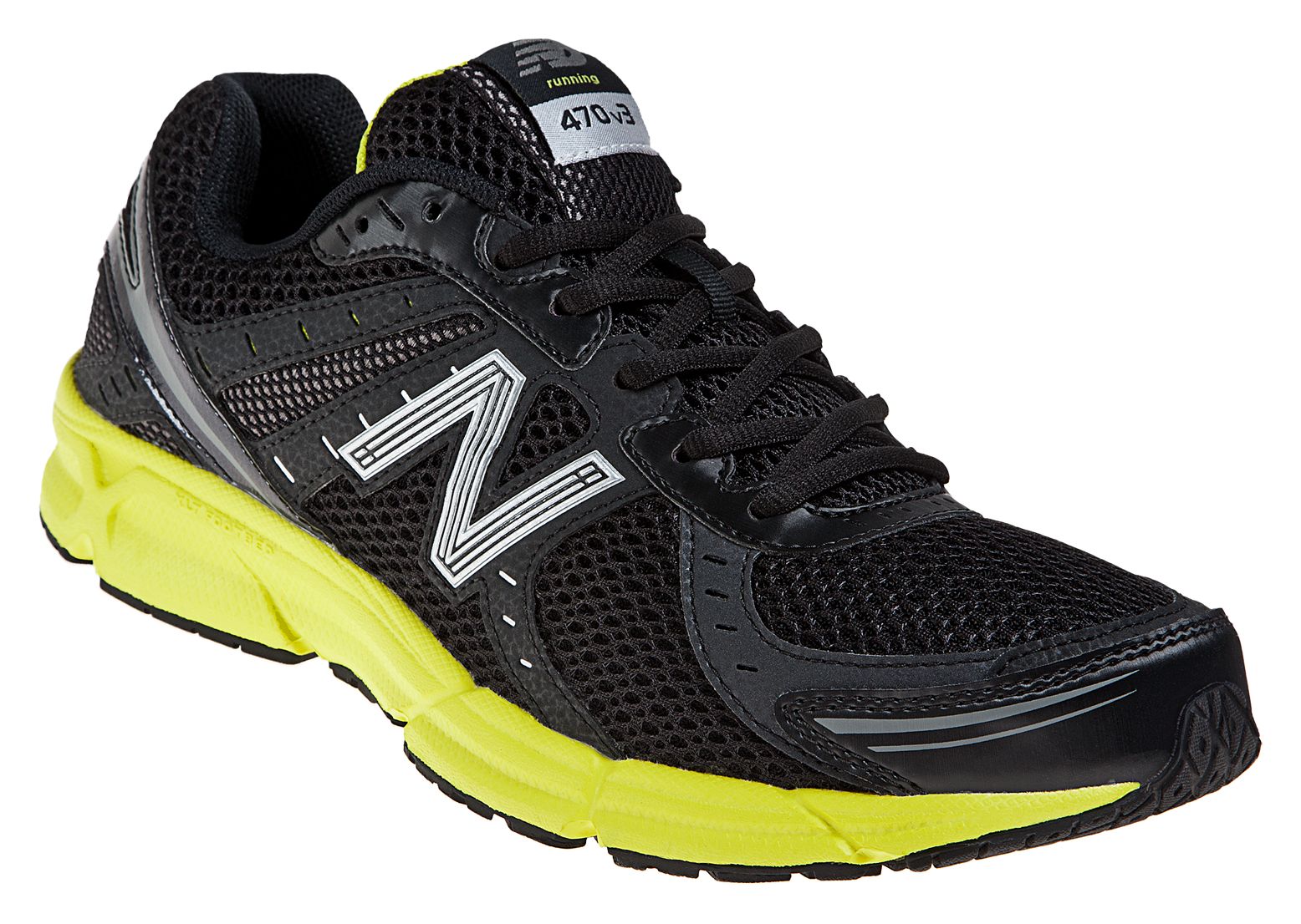 New Balance 470, Black with Yellow