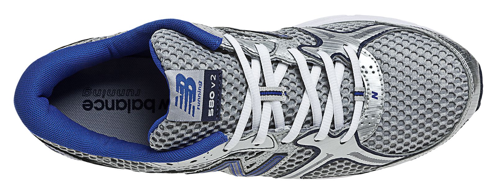 New Balance 580v2, Silver with Blue