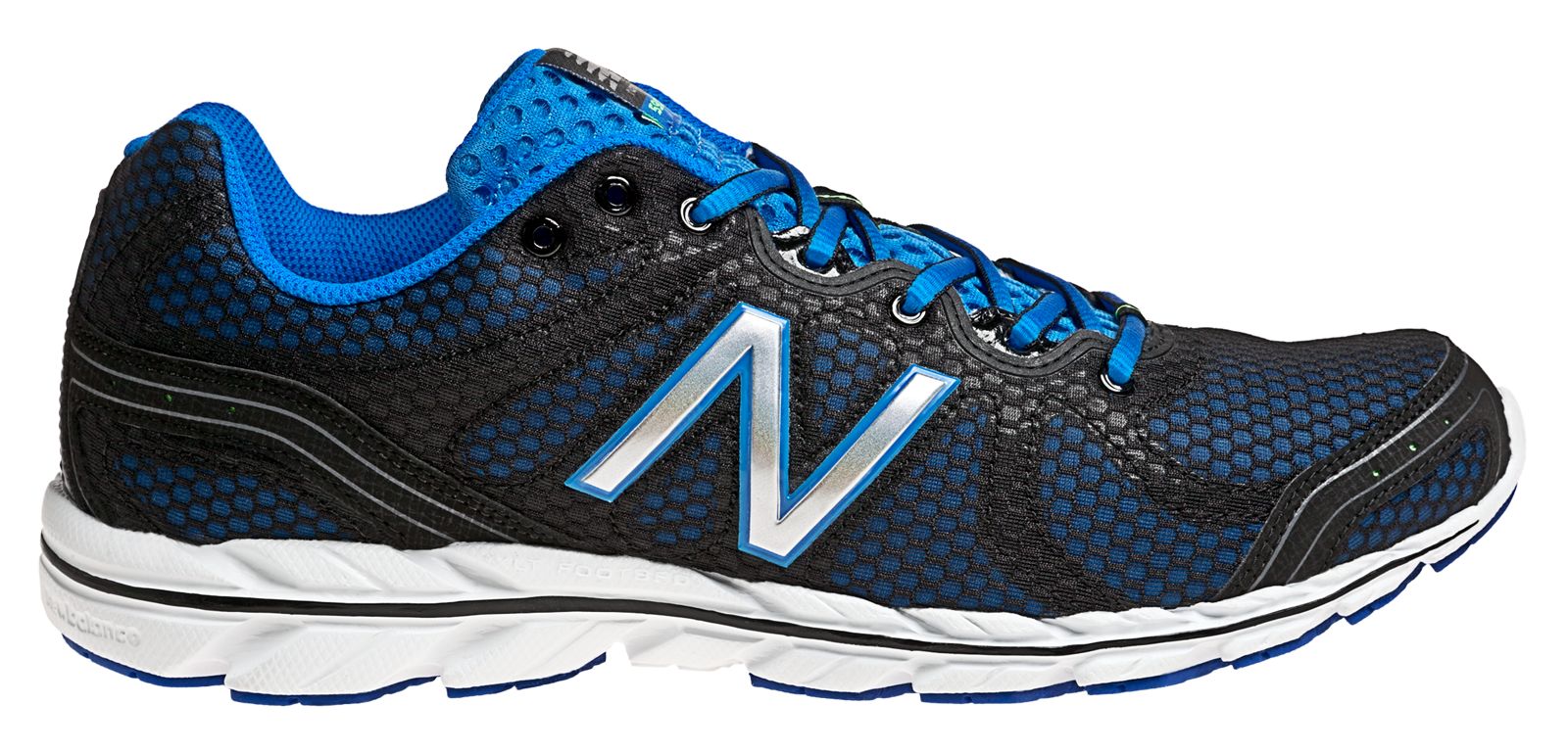 New Balance 590v2, Black with Electric Blue & White