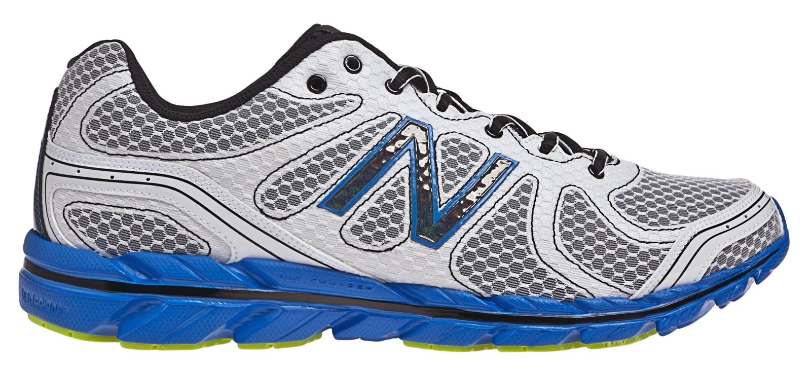 New Balance 590v2, White with Electric Blue & Black