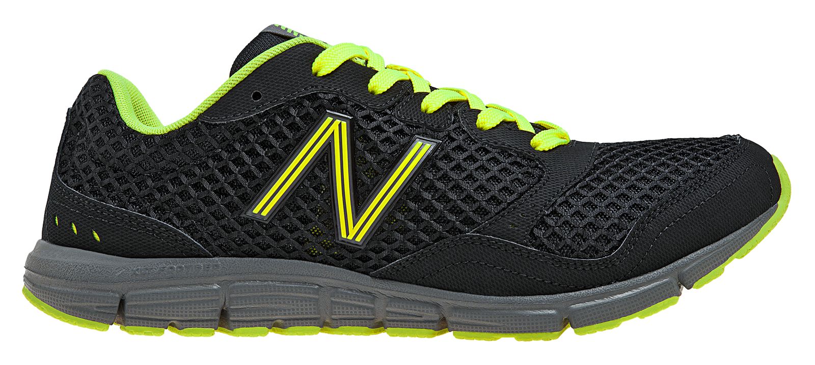 New Balance 630v2, Black with Neon Green & Yellow