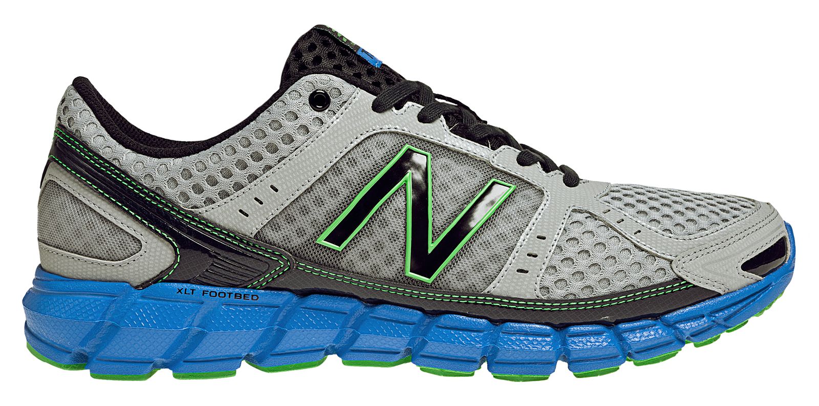 New Balance 750, Grey with Campanula & Lime Green