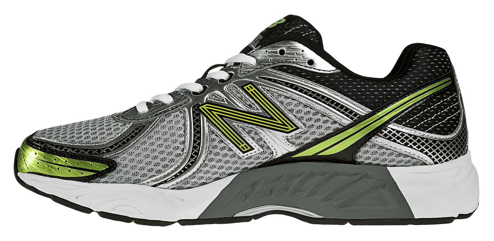 New Balance 770v2, Silver with Lime Green &amp; Black