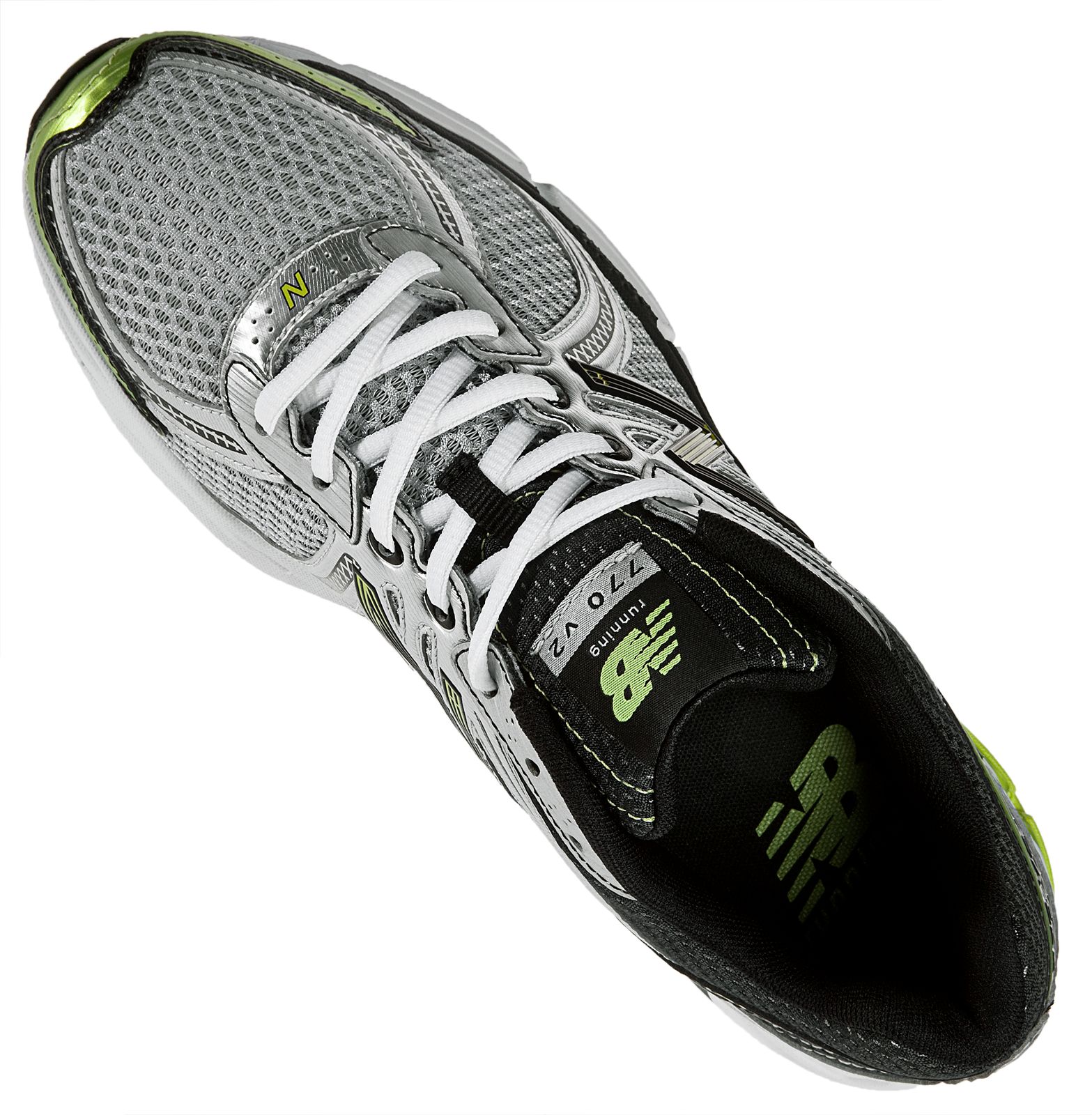 New Balance 770v2, Silver with Lime Green &amp; Black