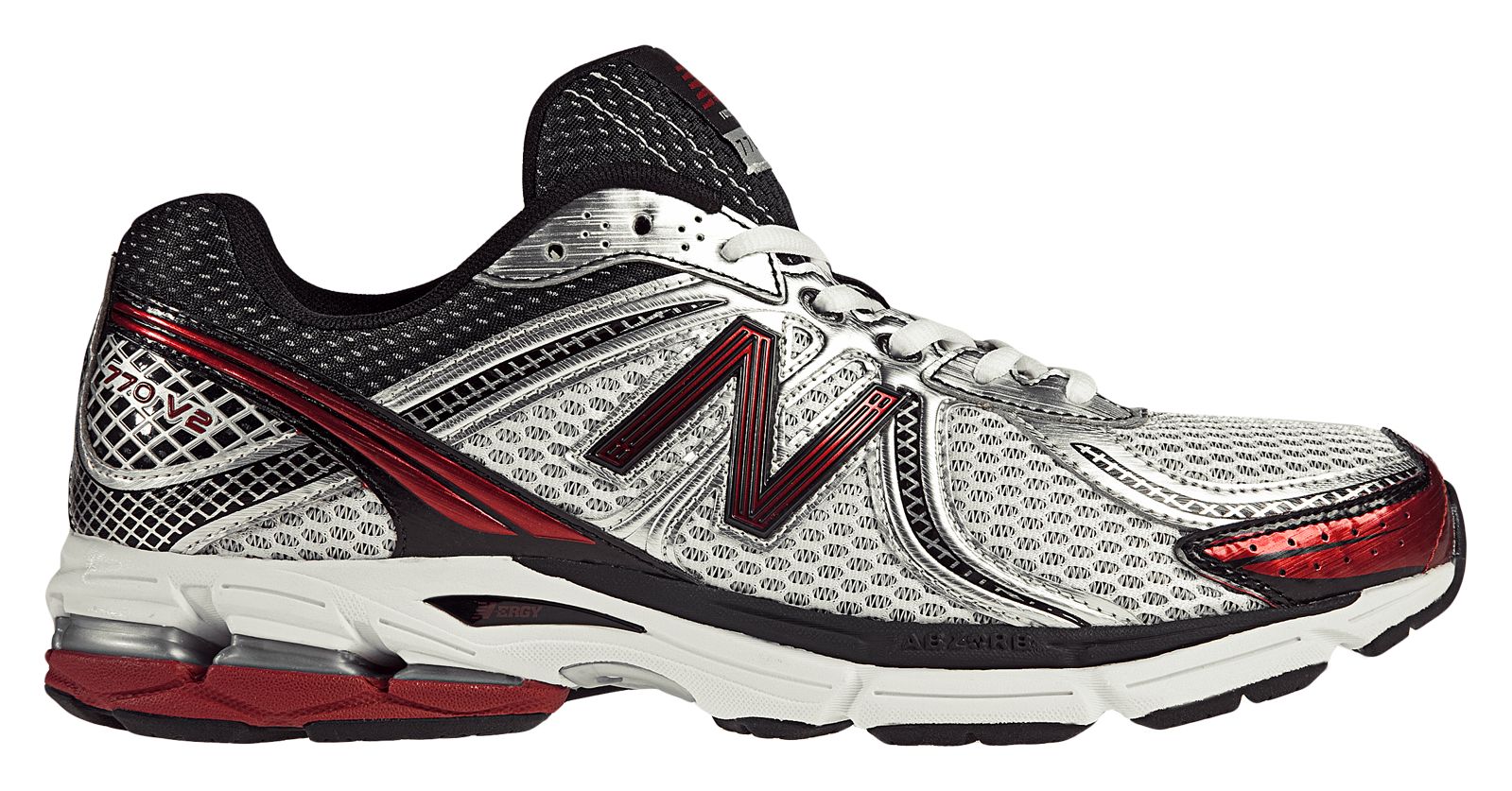New Balance 770v2, White with Red & Black