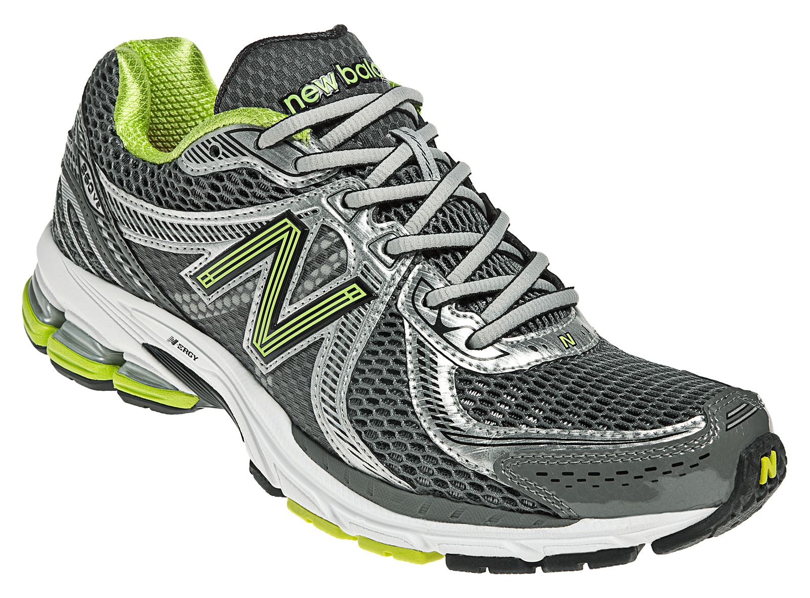 New Balance 860v2, Silver with Green