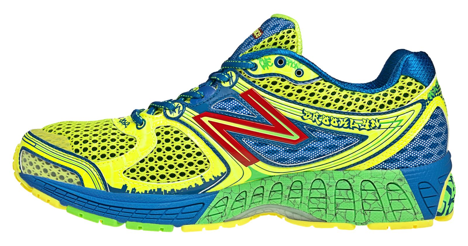 Mens Limited Edition NYC 860v3, Blue with Yellow &amp; Lime Green