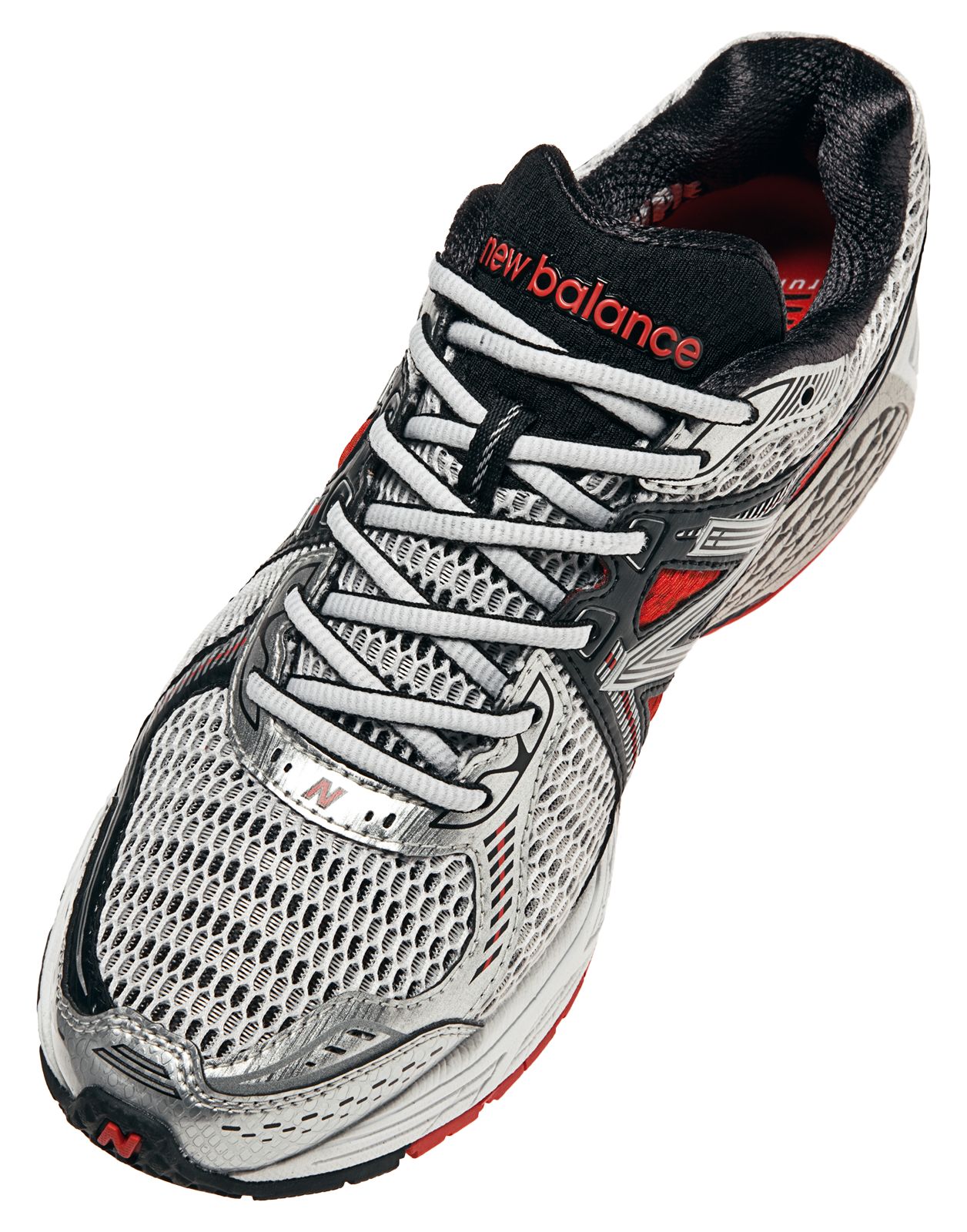 New Balance 860v2, Silver with Red